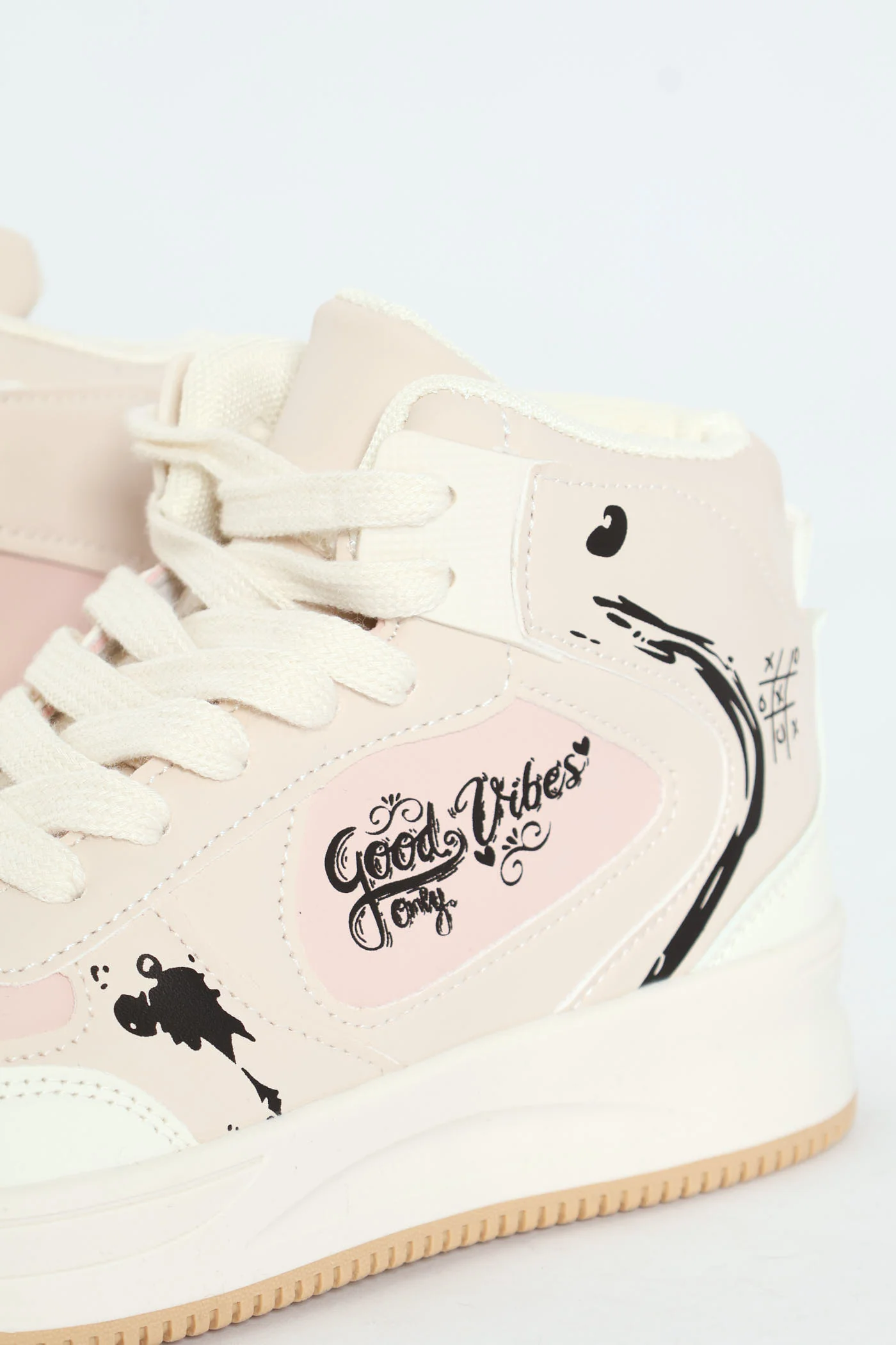 Girls Graffiti Hitop Sneaker - Blush - Image 4
