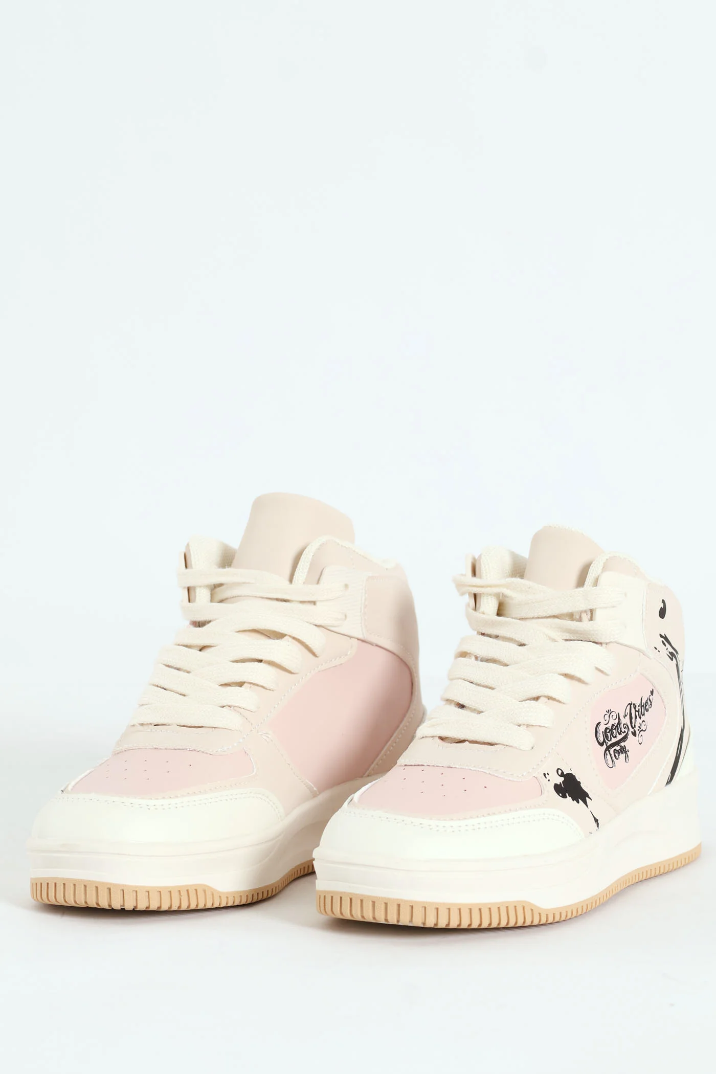 Girls Graffiti Hitop Sneaker - Blush - Image 5