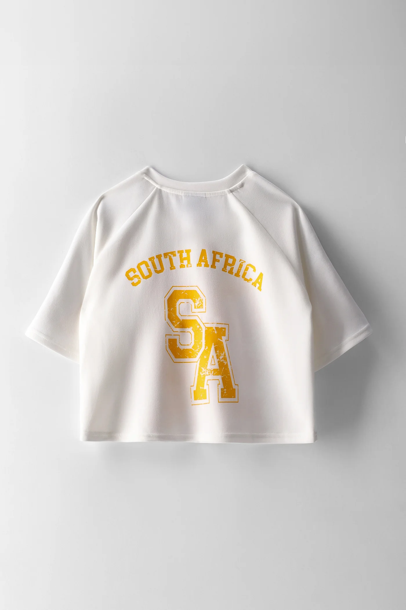 Girls Green & Gold Supporters Tee - Cream - Image 2