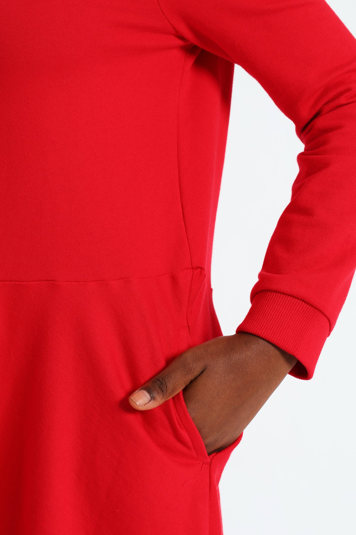 Girls Harper Long Sleeve Dress - Red - Image 5