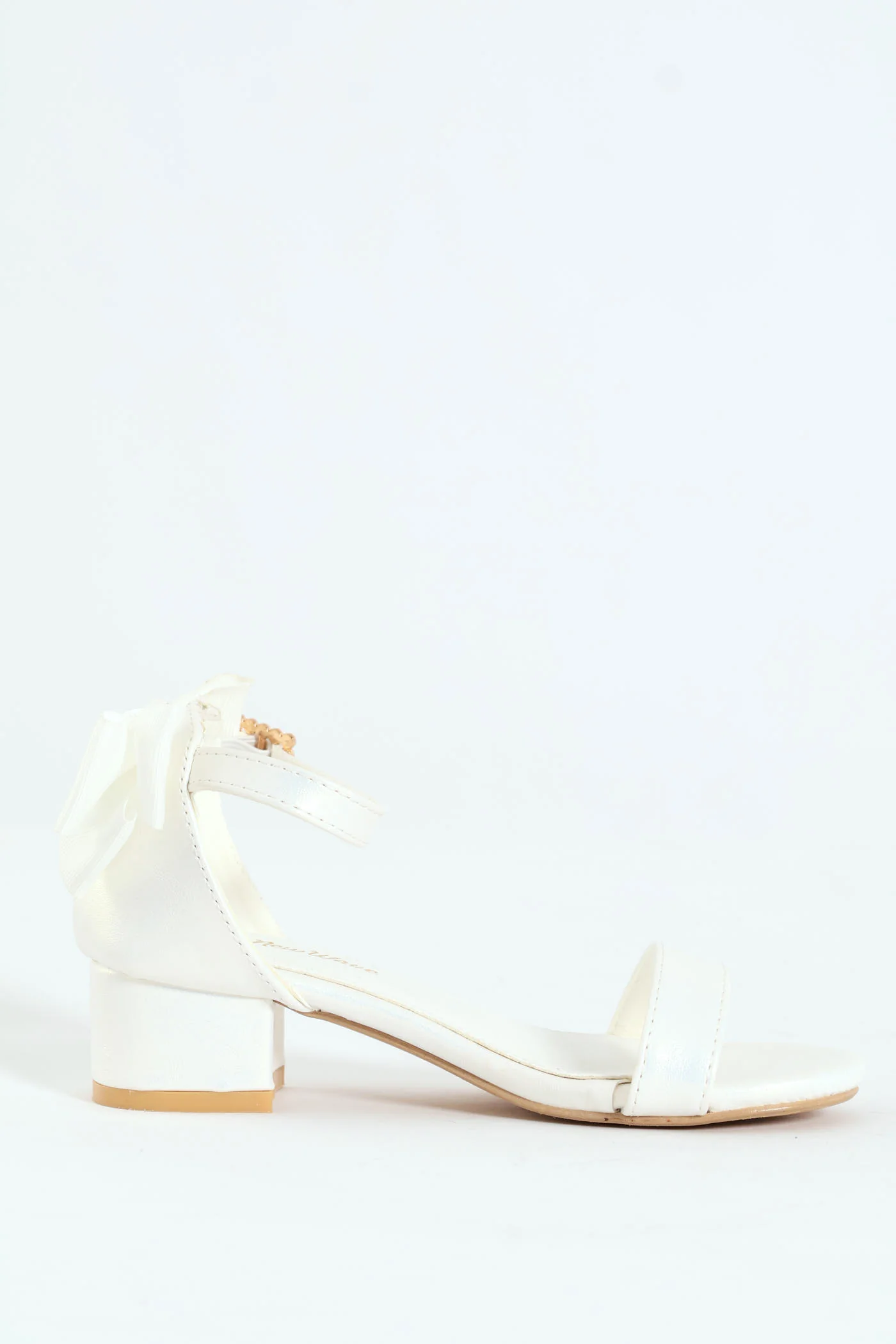 Girls Heeled Sandal - White - Image 2