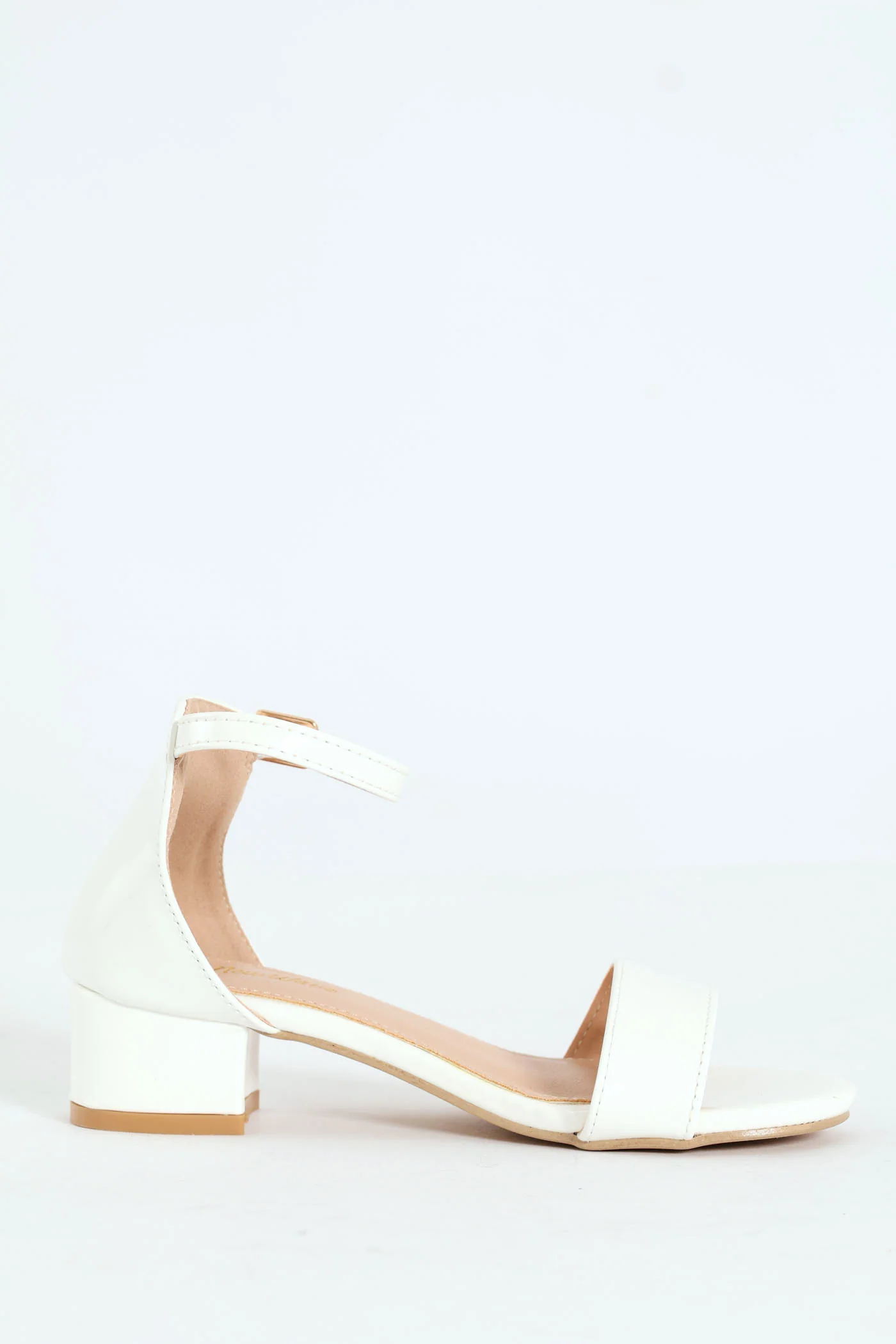 Girls Heeled Sandal - White - Image 3