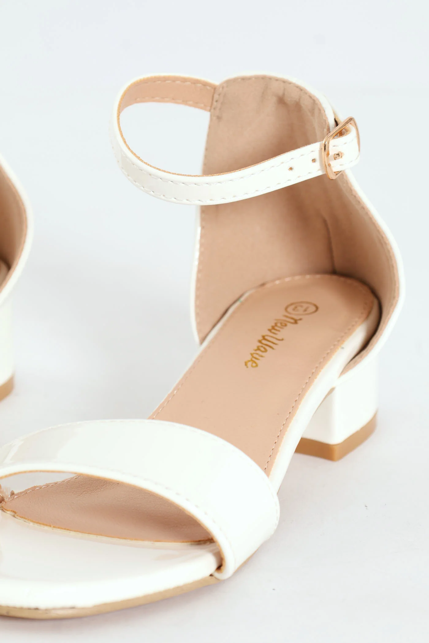 Girls Heeled Sandal - White - Image 5