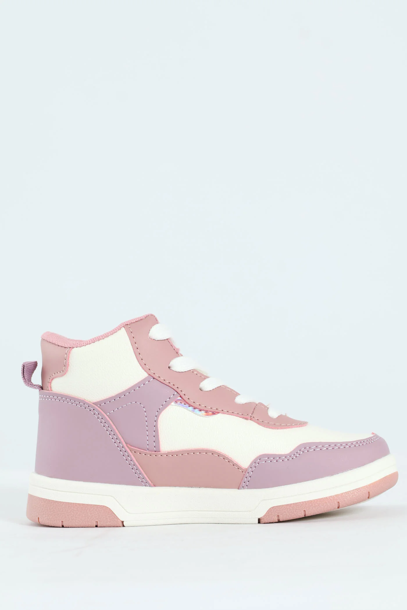 Girls Hi-Top Sneaker - Lilac - Image 4