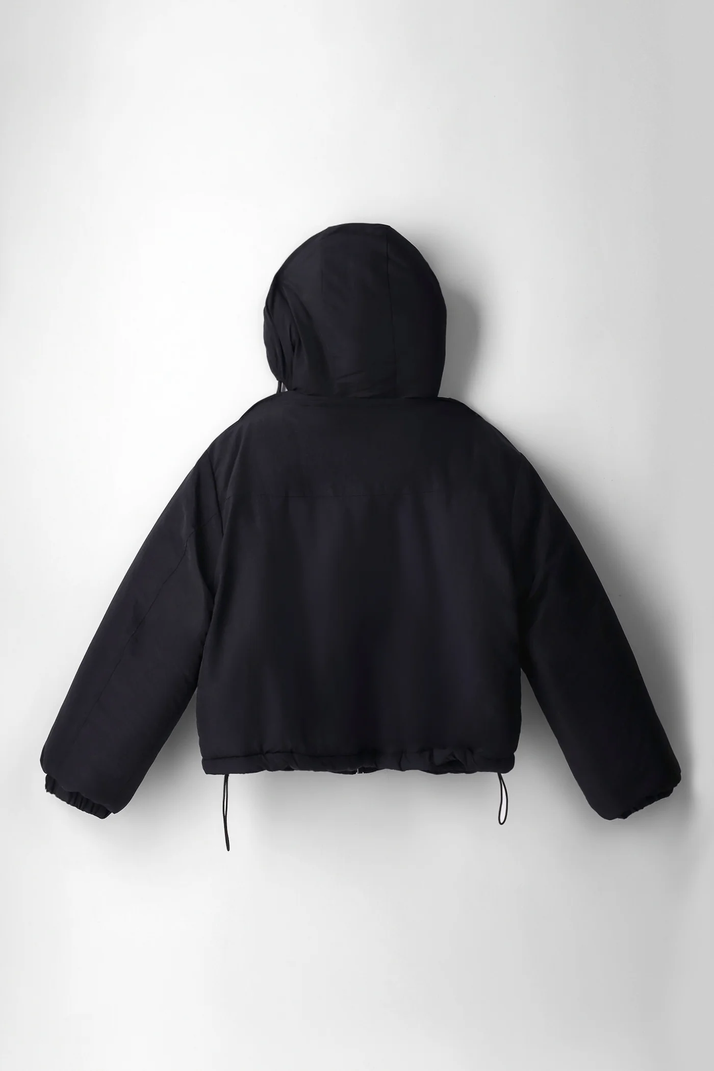 Girls Hooded Loose Fit Parker - Black - Image 2