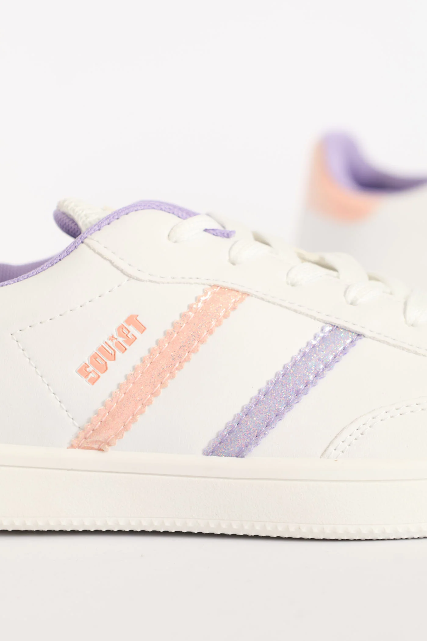 Girls Isla Fashion Sneaker - White/Pink - Image 2