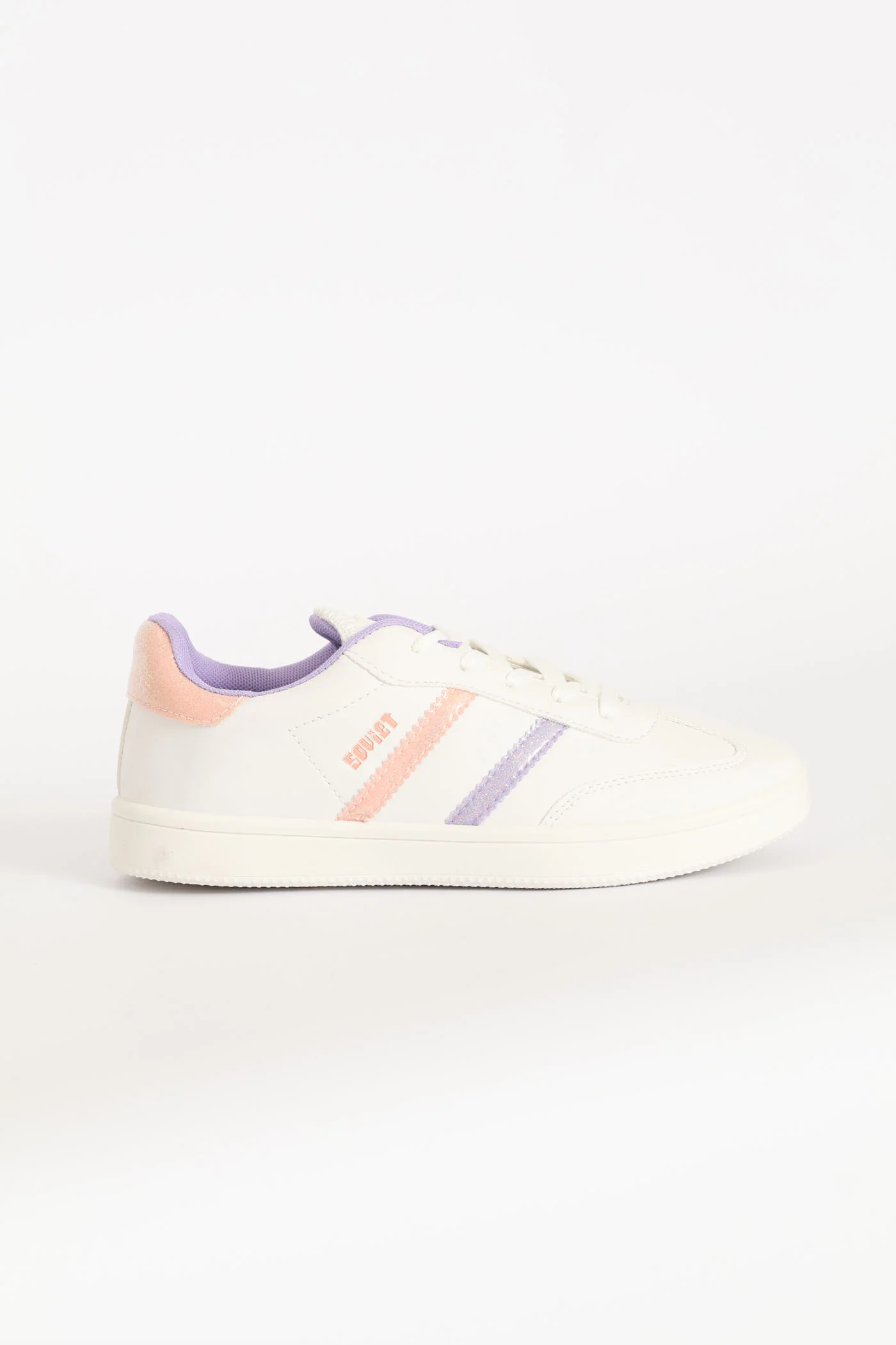 Girls Isla Fashion Sneaker - White/Pink - Image 4