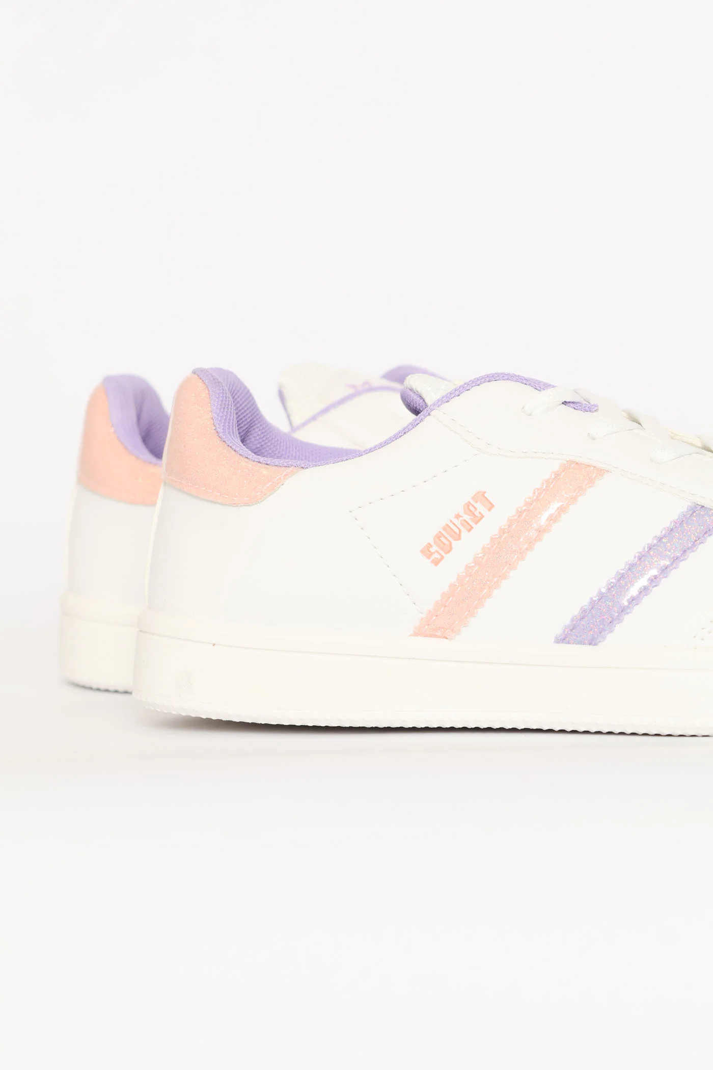 Girls Isla Fashion Sneaker - White/Pink - Image 6