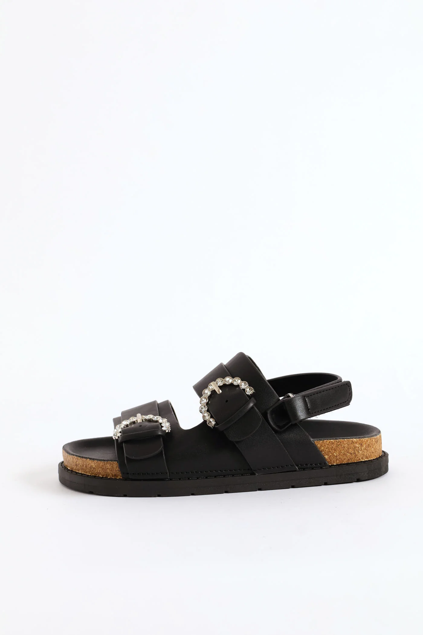 Girls Jewel Buckle Health Sandal - Black - Image 5