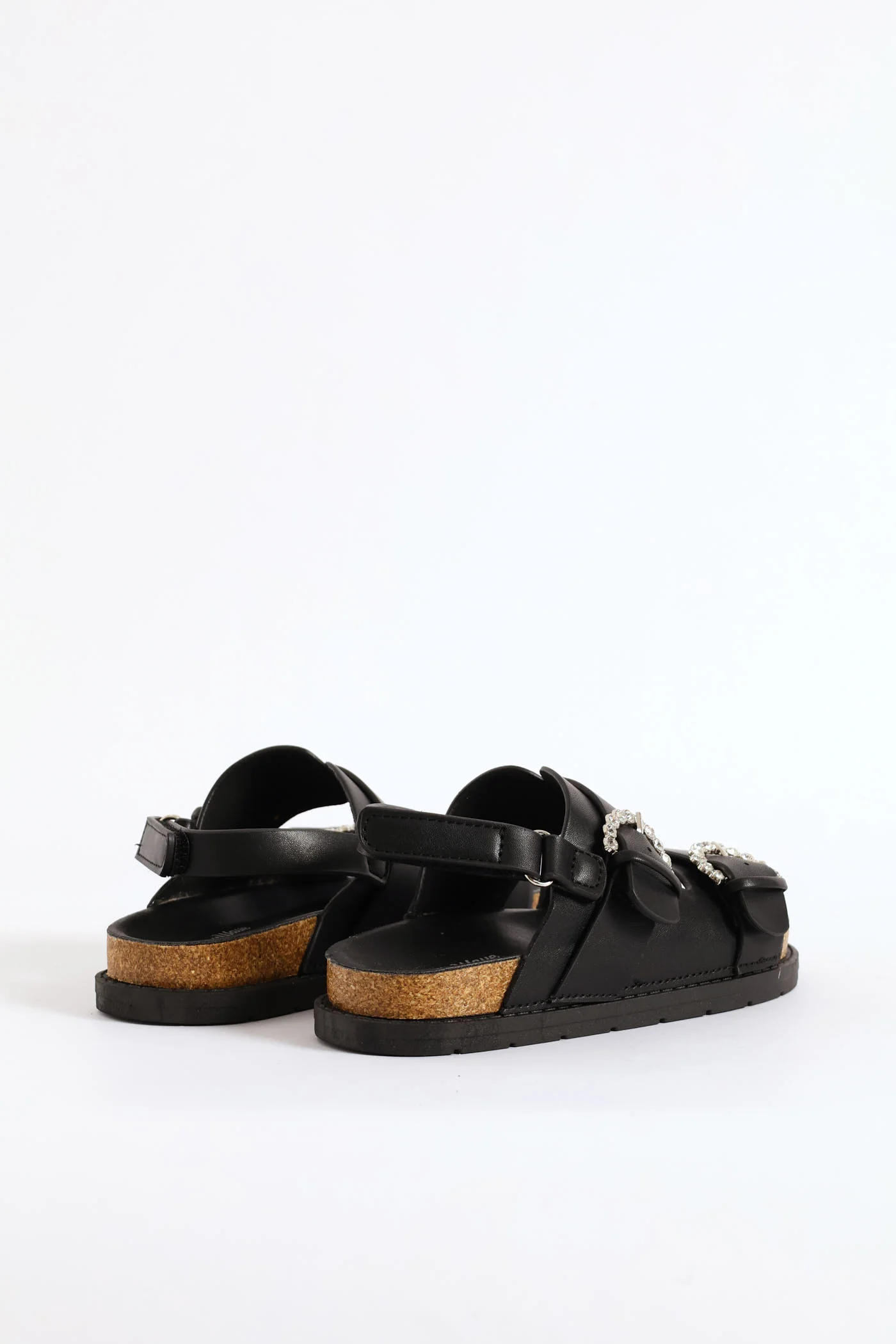 Girls Jewel Buckle Health Sandal - Black - Image 6