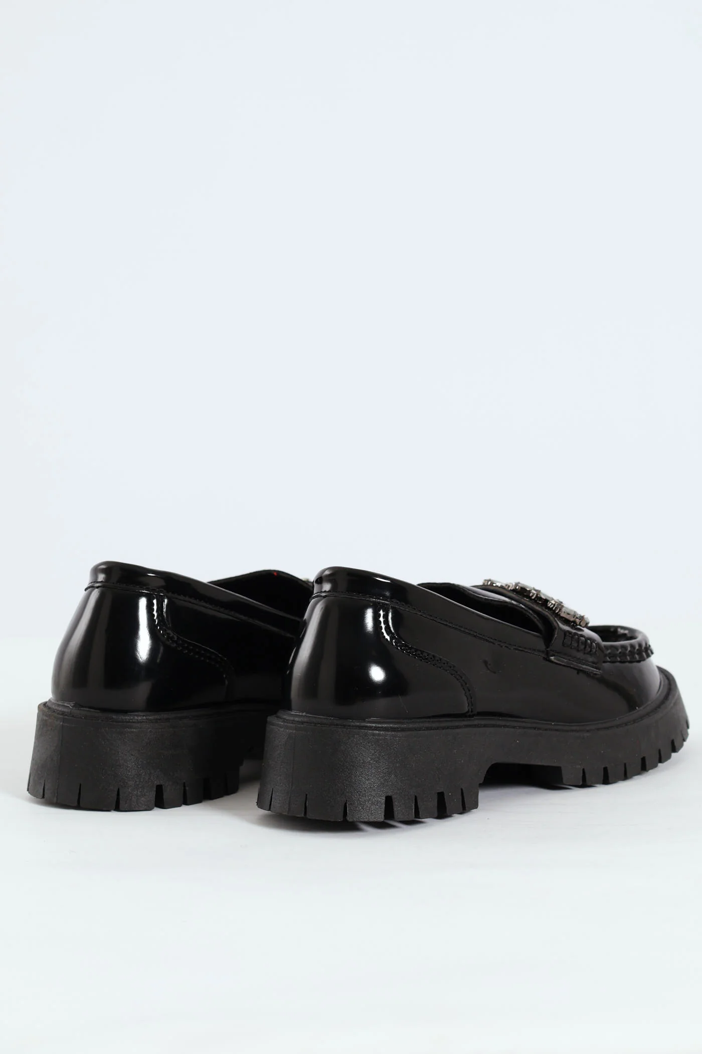 Girls Jewel Trim Loafer - Black - Image 4