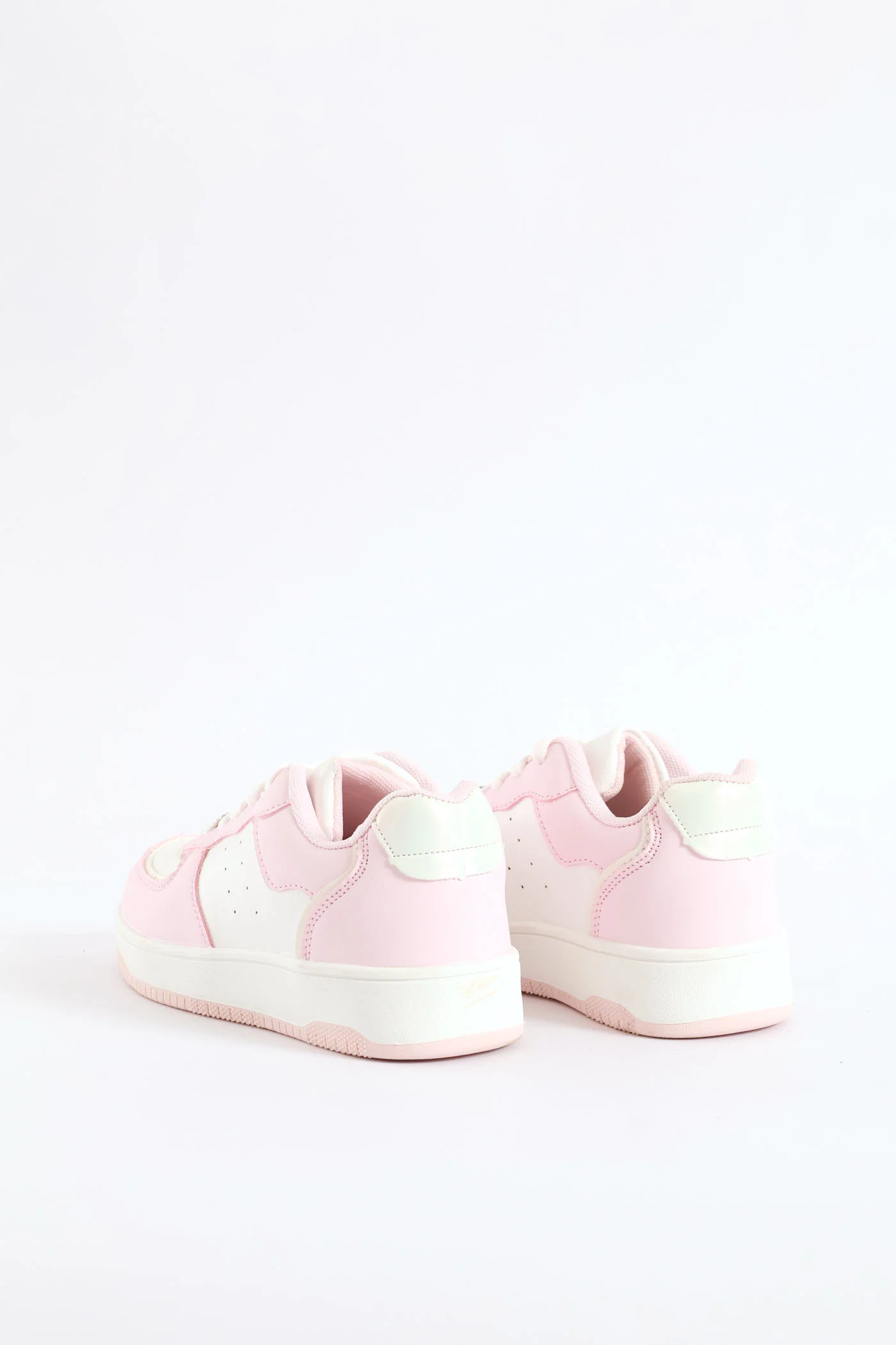 Girls Jewelled Court Sneaker - Pink/White - Image 6