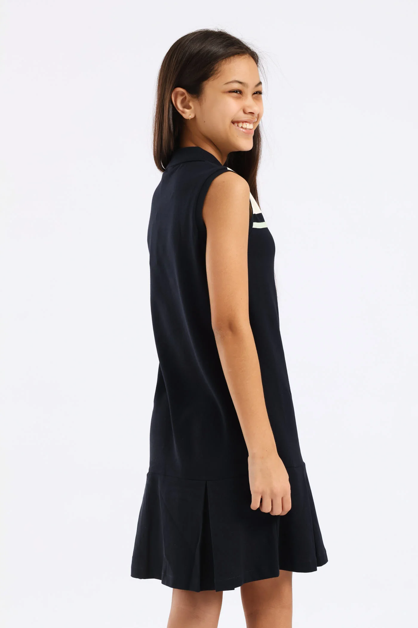 Girls Kerry Sleeveless Golfer Dress - Navy - Image 4