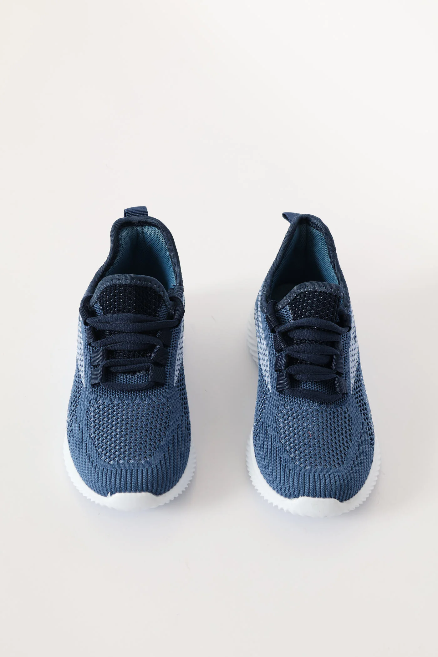 Girls Knit Trainer - Blue - Image 2