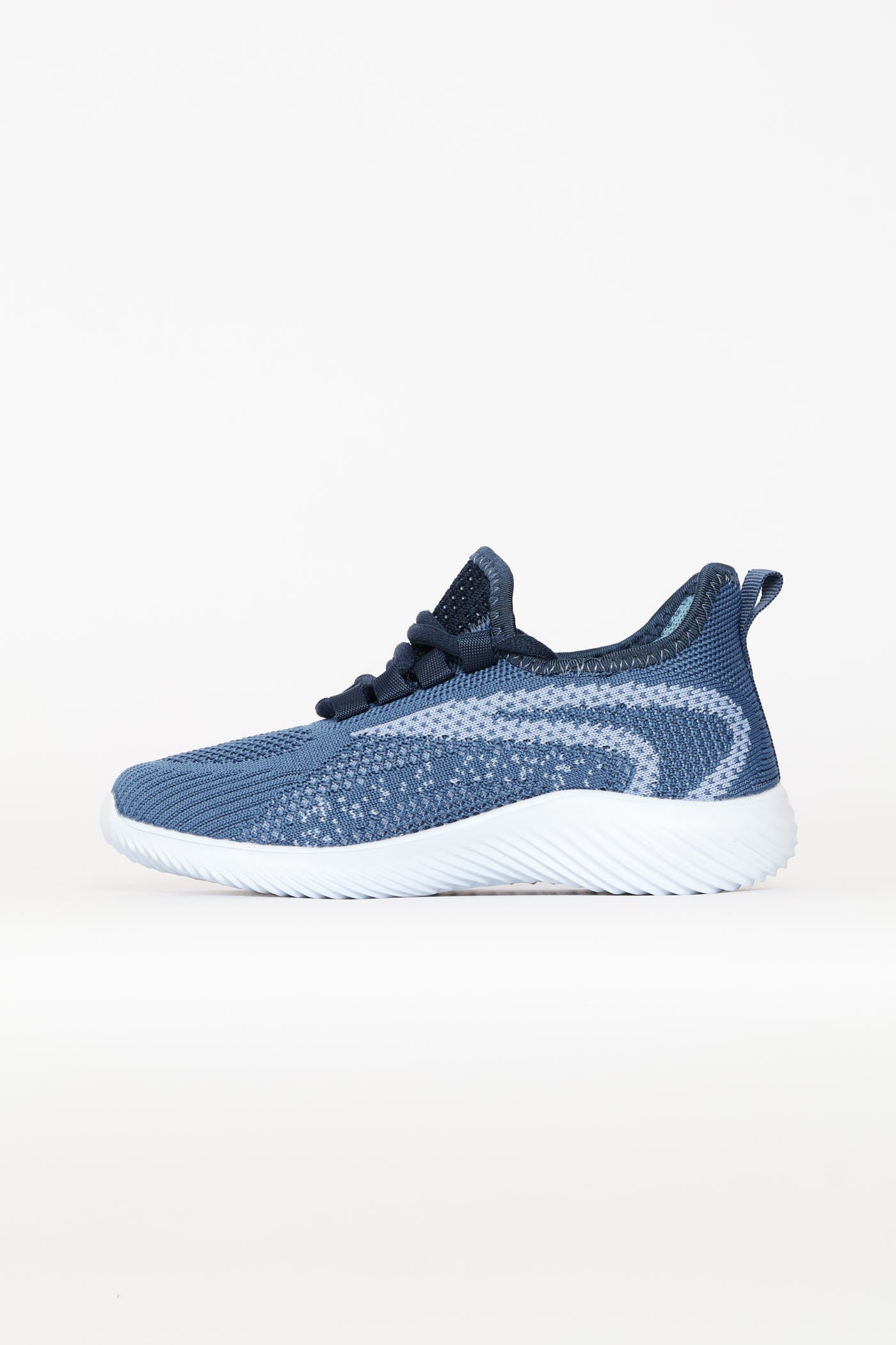 Girls Knit Trainer - Blue - Image 3