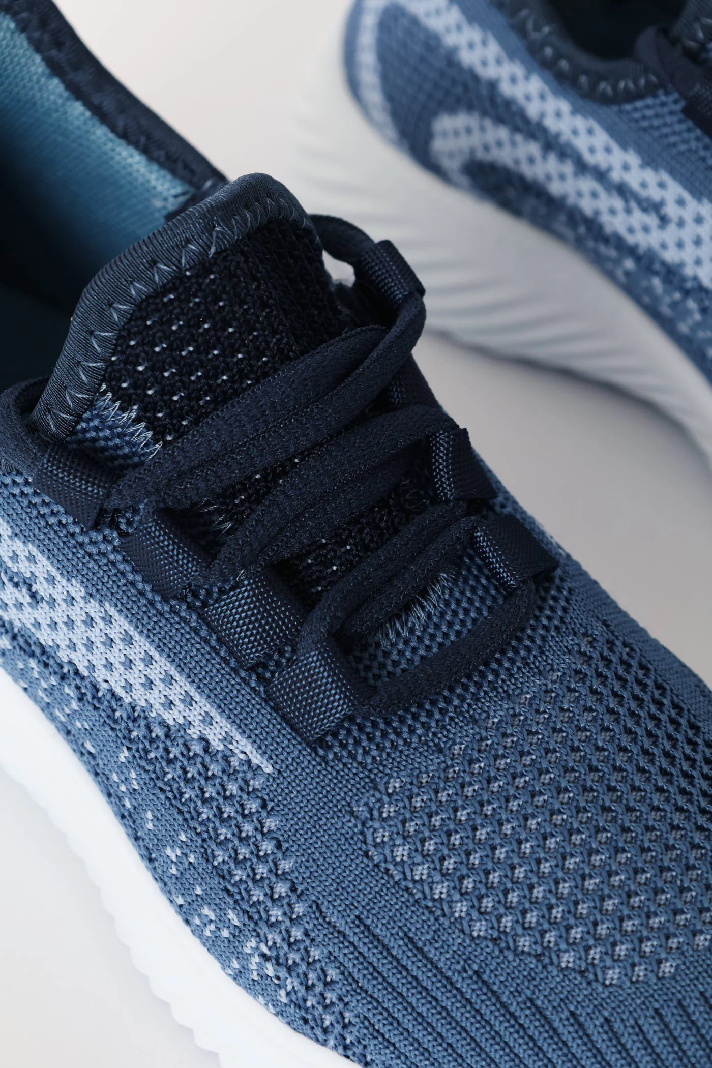 Girls Knit Trainer - Blue - Image 5