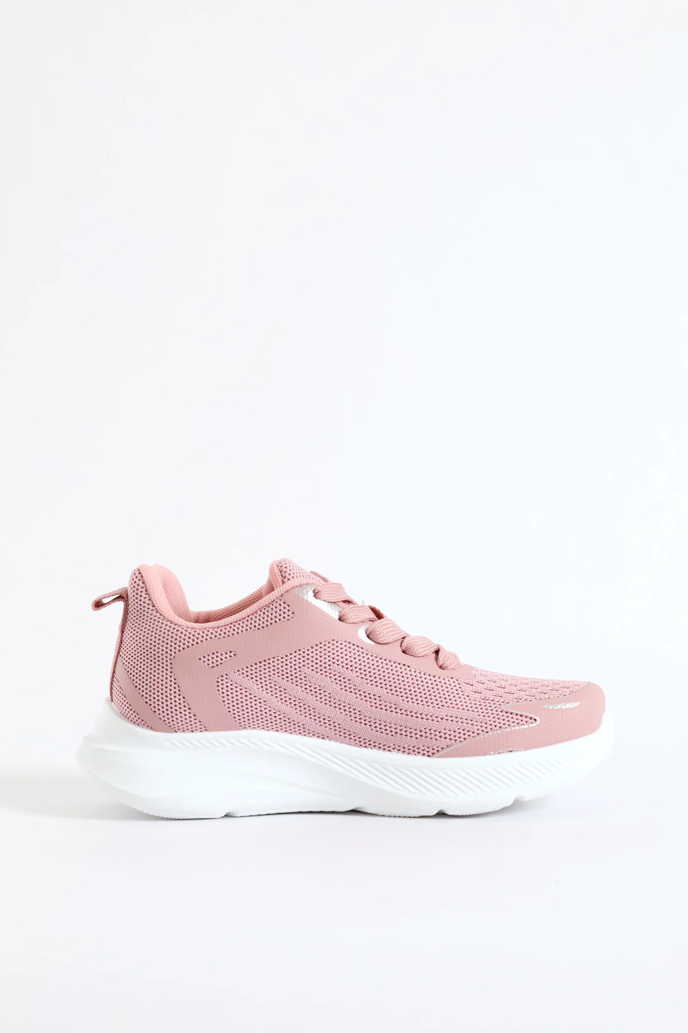 Girls Knit Trainer - Pink - Image 3