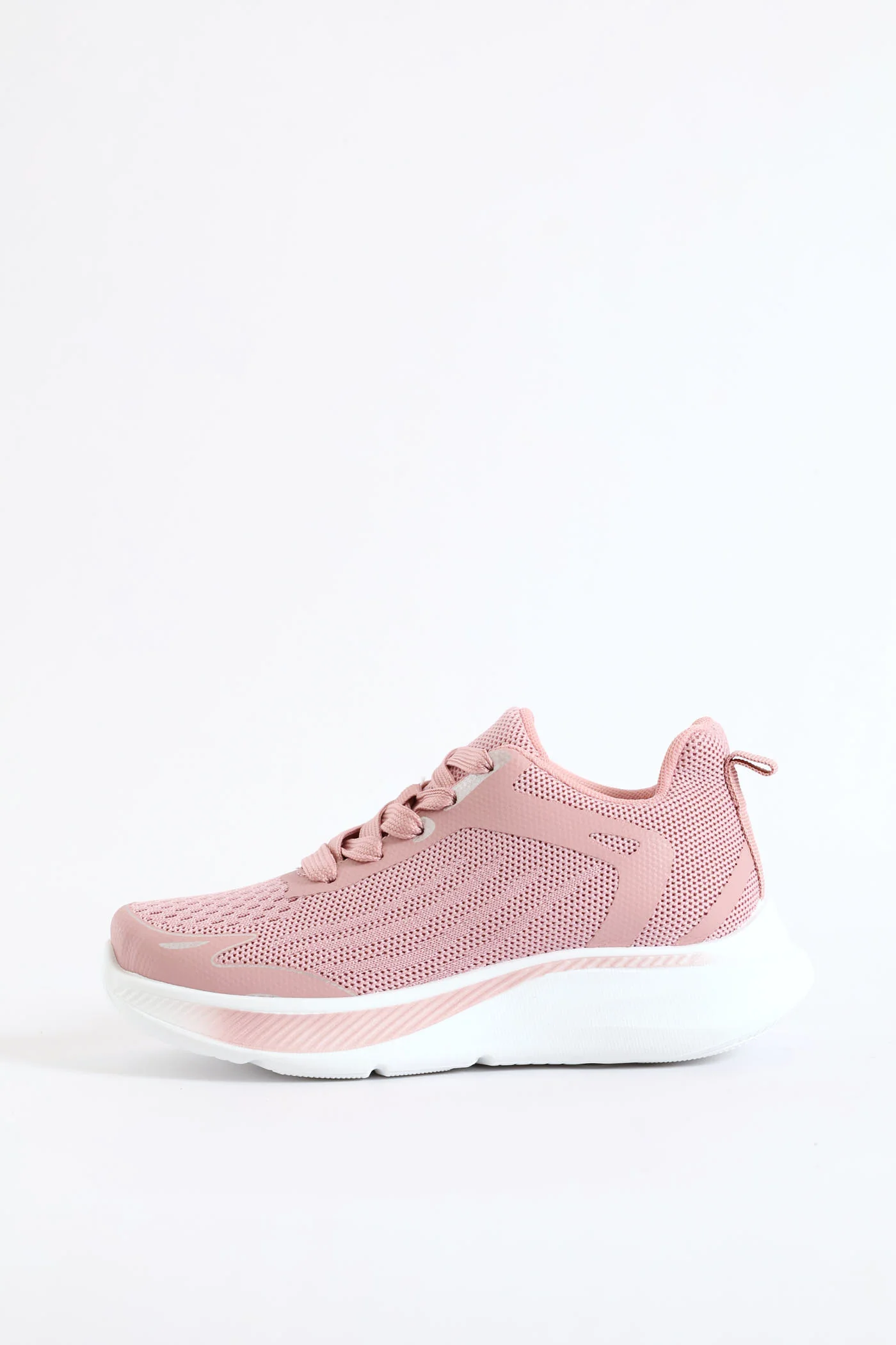 Girls Knit Trainer - Pink - Image 4