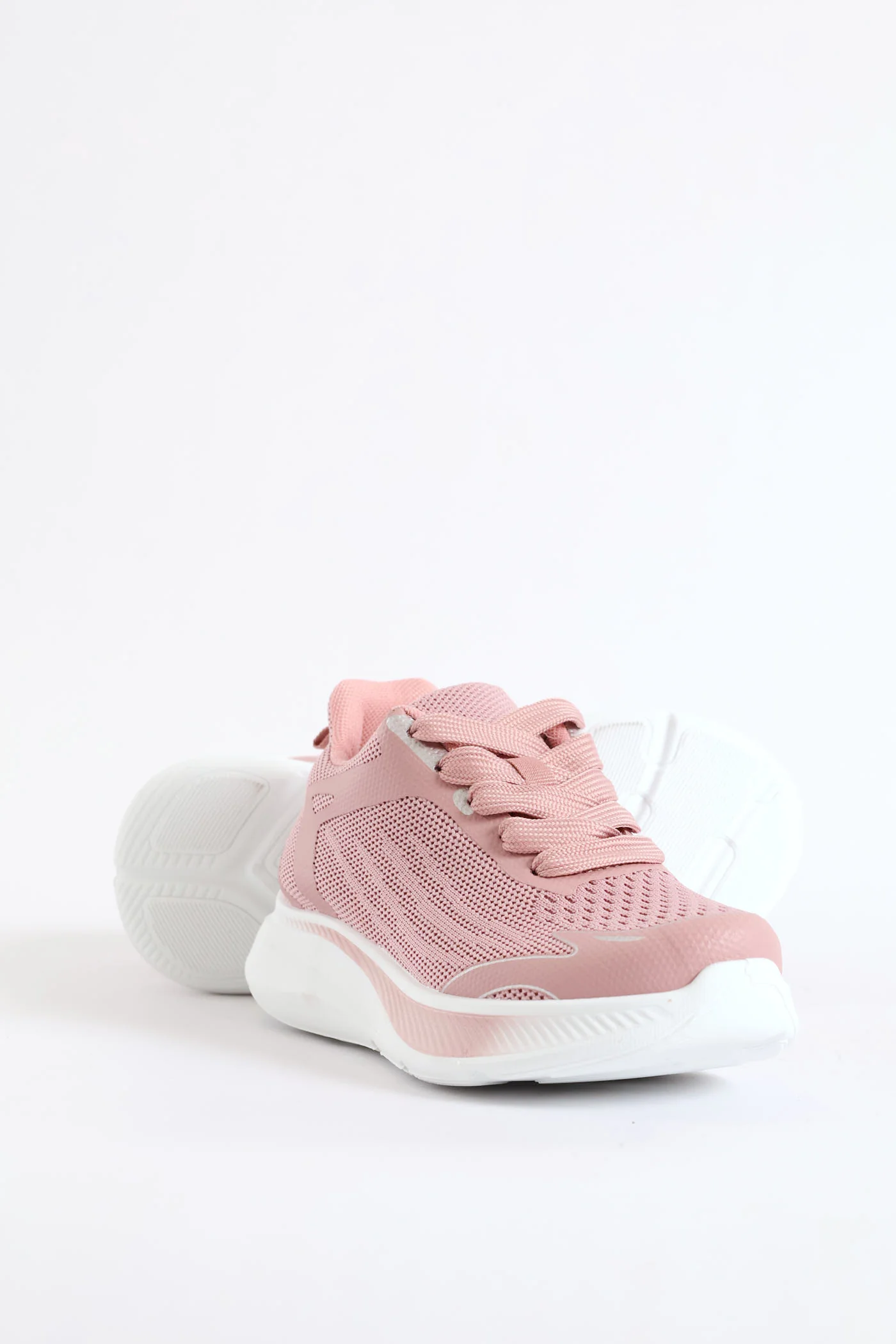 Girls Knit Trainer - Pink - Image 5