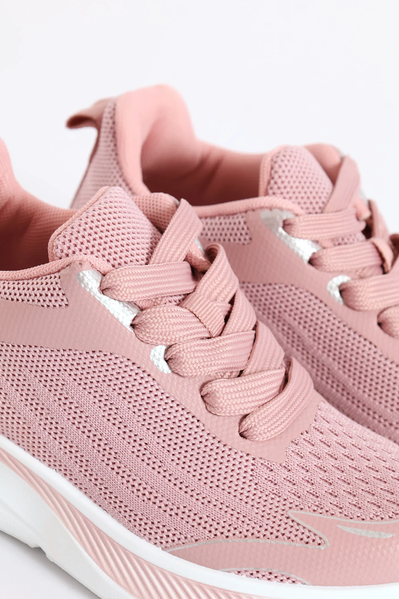 Girls Knit Trainer - Pink - Image 6