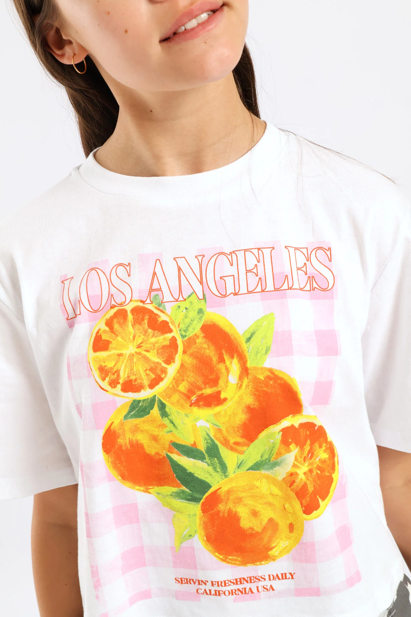 Girls La Oranges Tee - White - Image 2