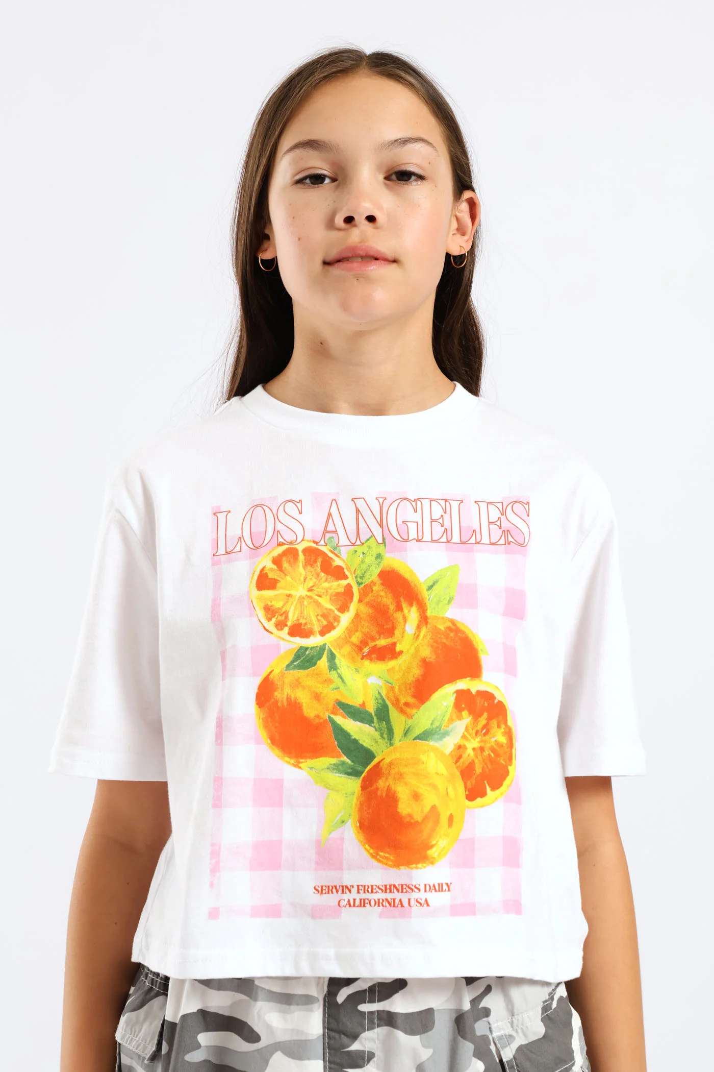 Girls La Oranges Tee - White - Image 3