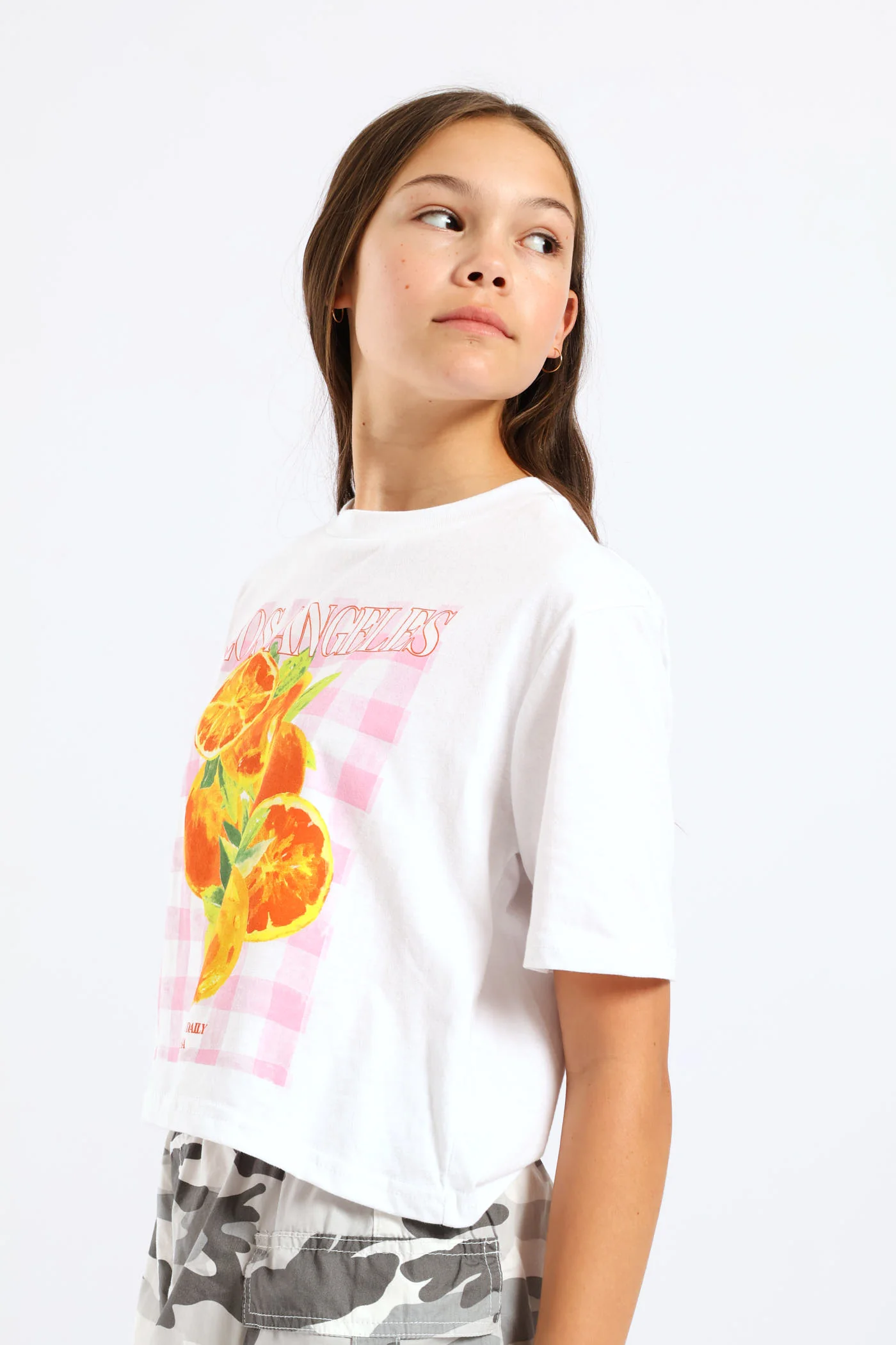 Girls La Oranges Tee - White - Image 4