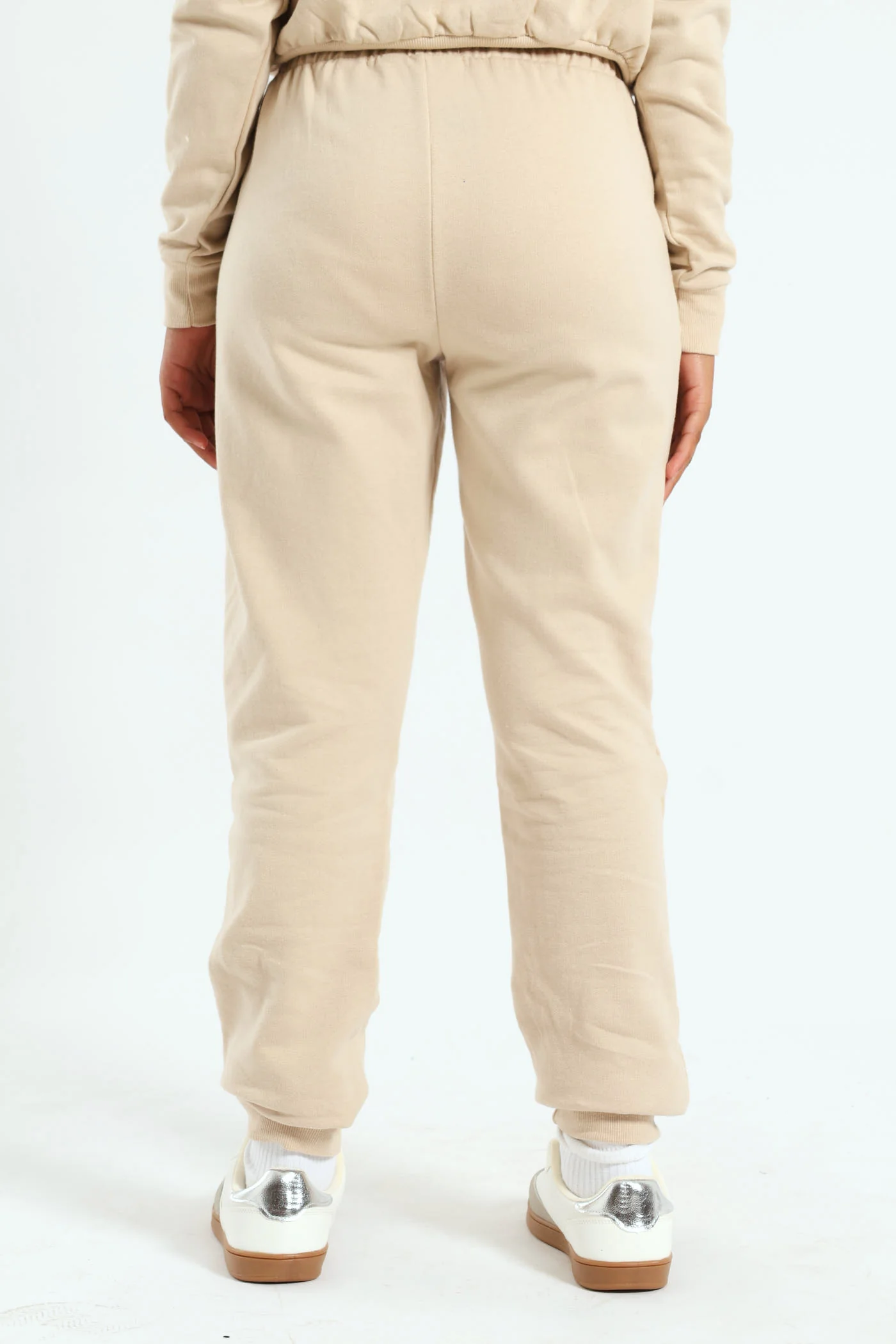 Girls L'amour Fleece Jogger - Stone - Image 4