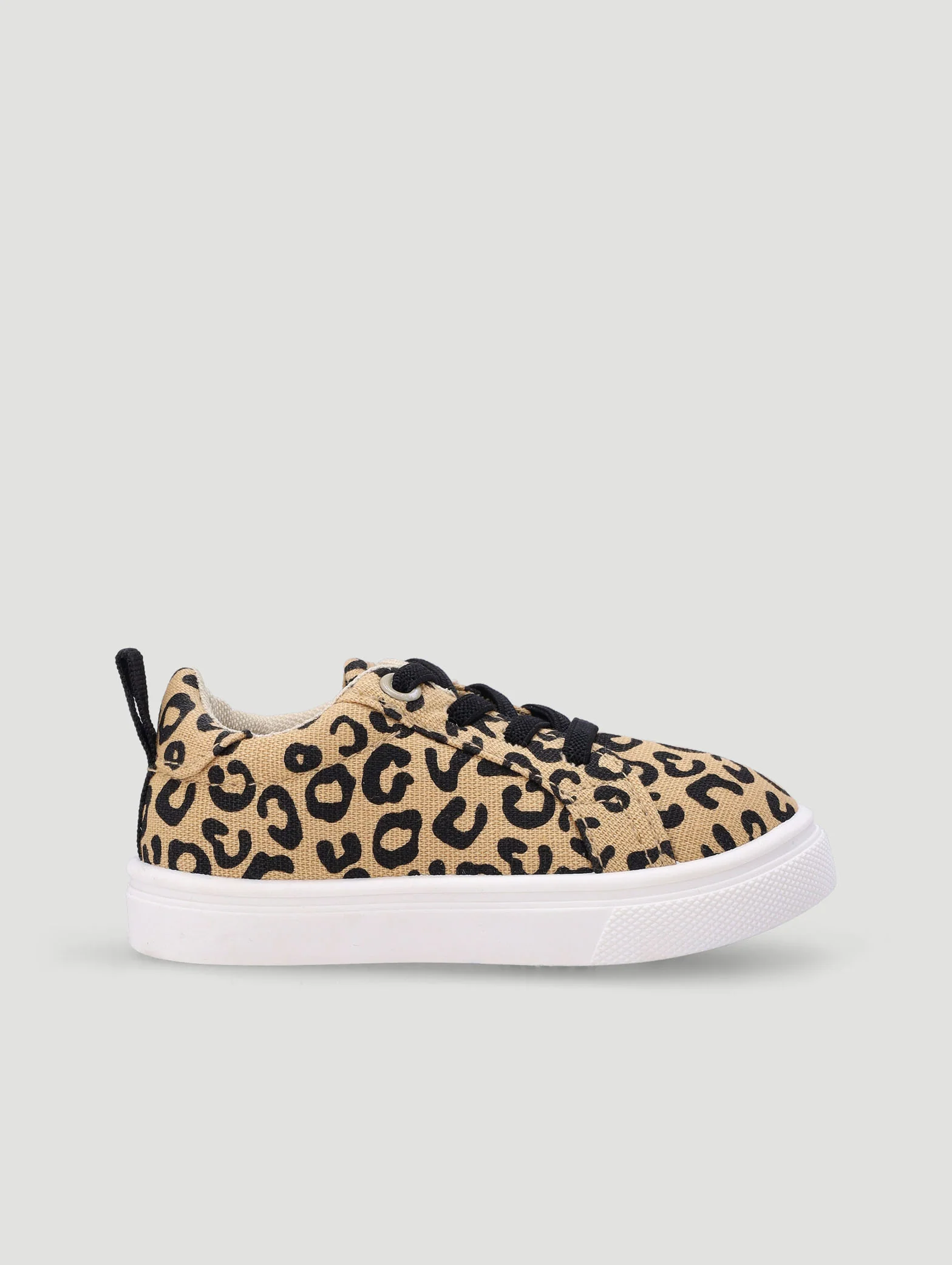 Girls Leopard Print Sneaker - Beige - Image 3
