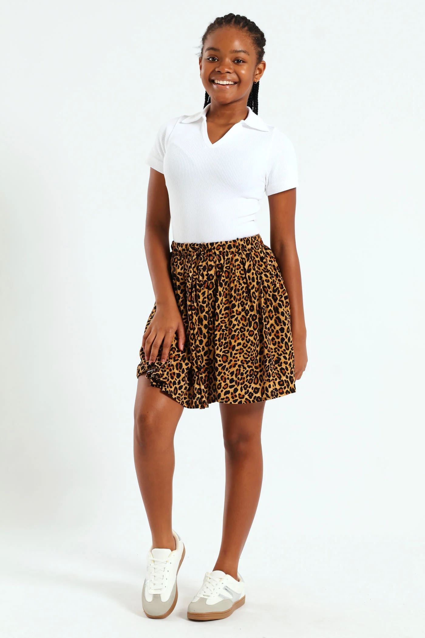 Girls Leopard Rara Skort - Image 4