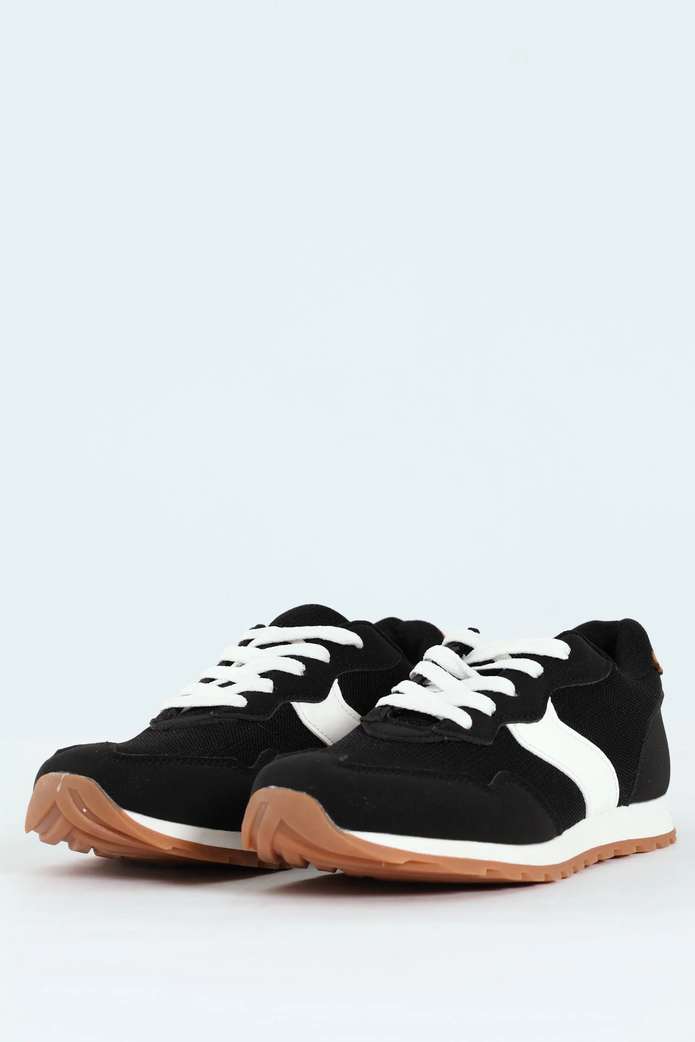 Girls Leopard Retro Sneaker - Black - Image 3