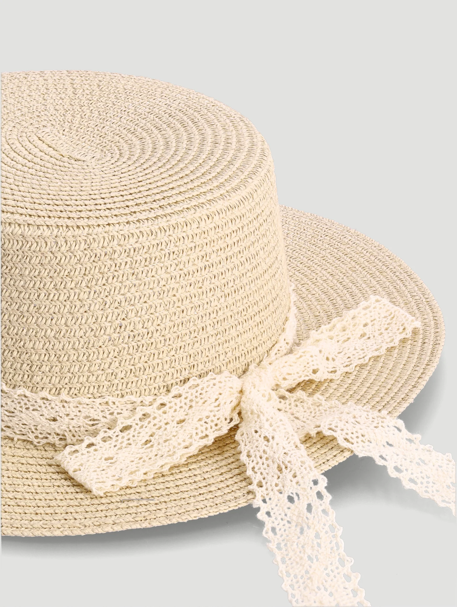 Girls Lighter Shade Straw Hat - Nude - Image 6