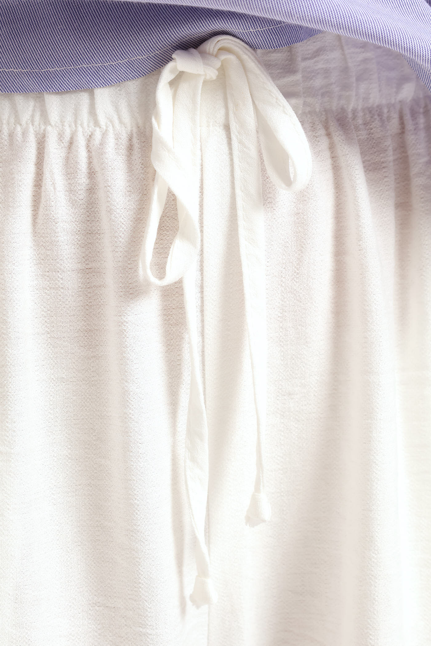 Girls Linen Wideleg Pants - Cream - Image 5