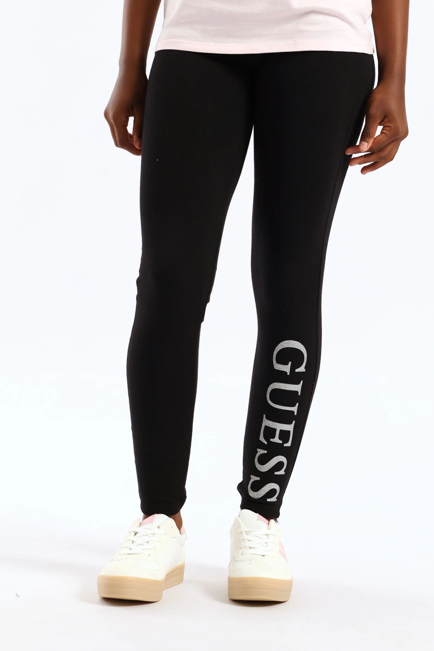 Girls Logo Leggings - Black - Image 3