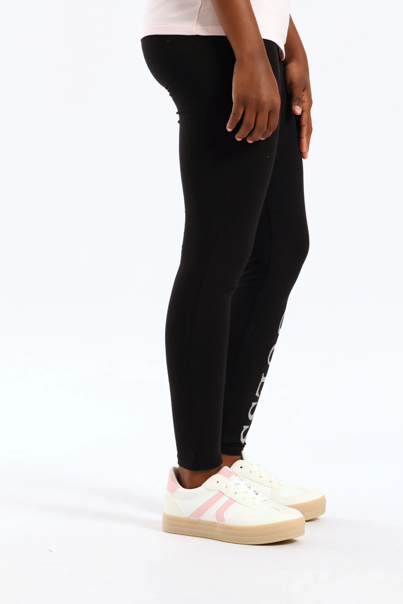 Girls Logo Leggings - Black - Image 4