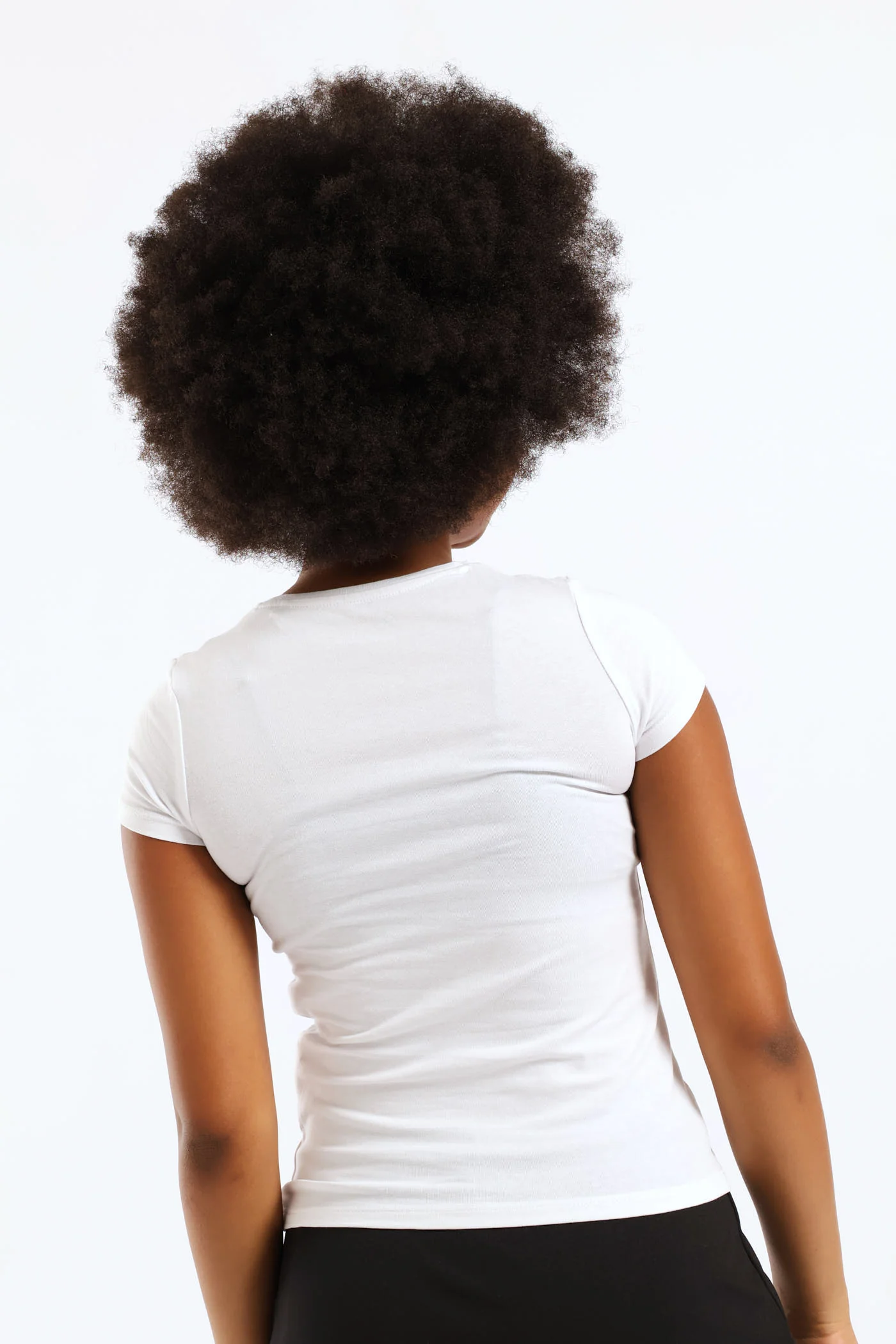 Girls Logo Tee - White - Image 3
