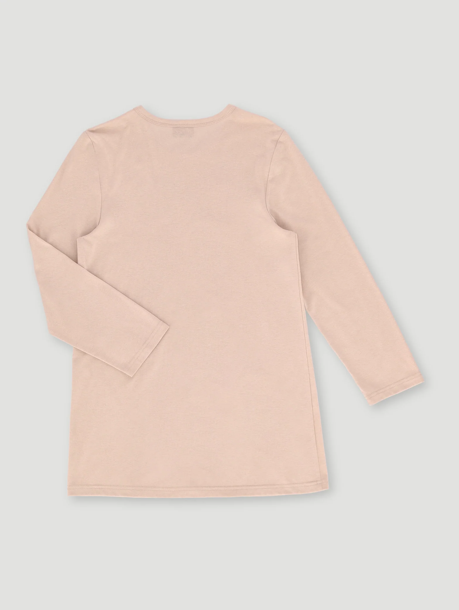 Girls Long Sleeve Bow Sleep Shirt - Stone - Image 7