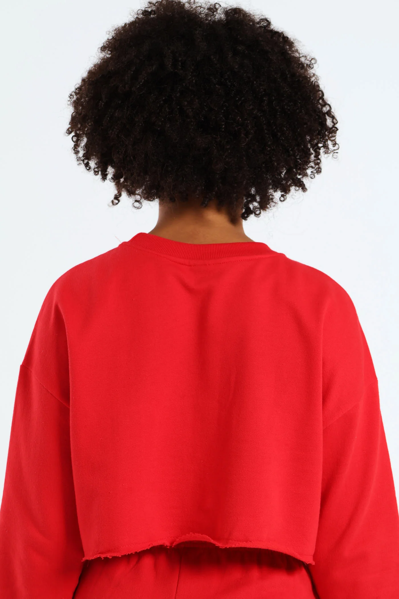 Girls Long Sleeve Fleece Tennis Top - Red - Image 3