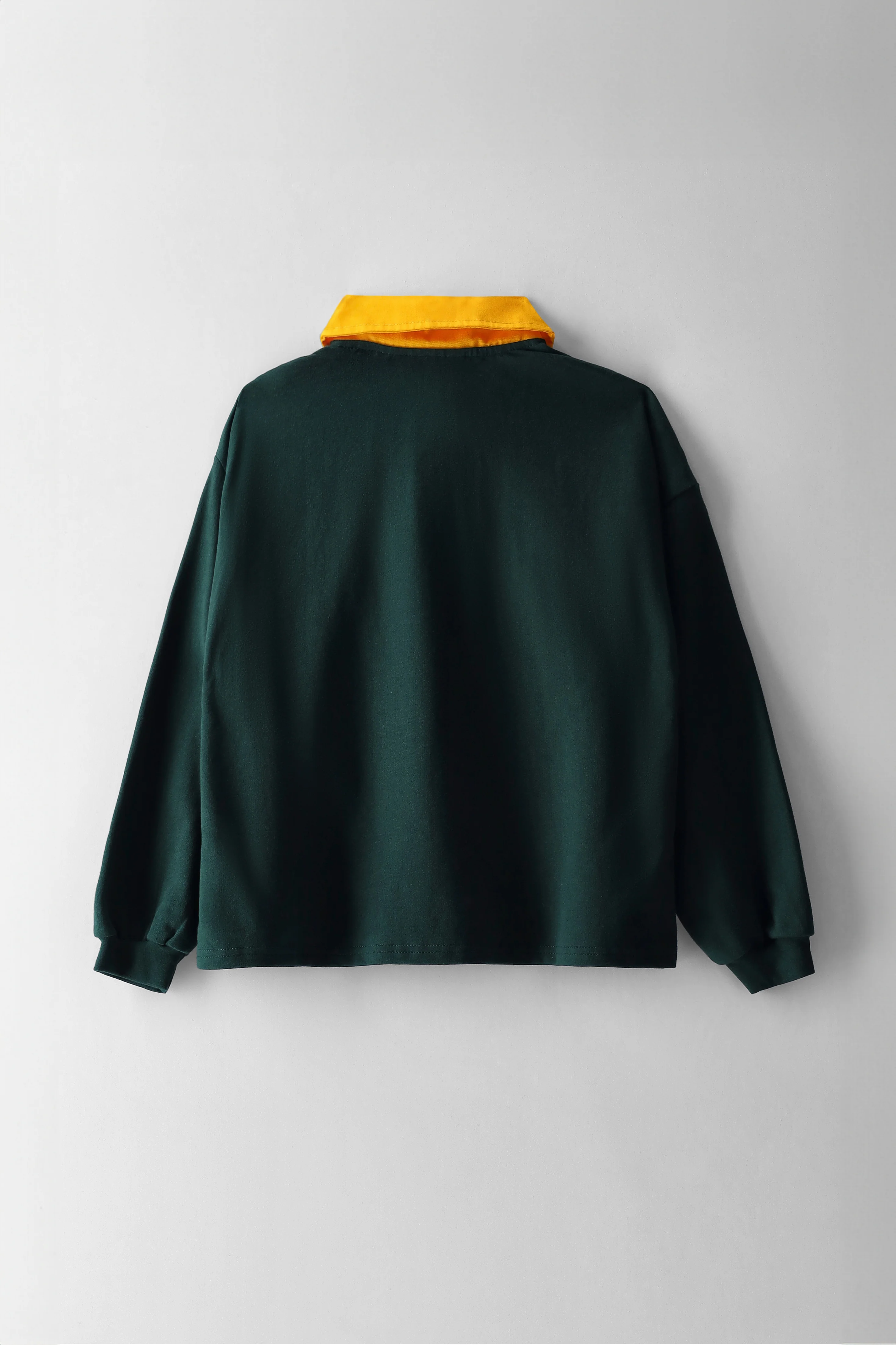 Girls Long Sleeve Green & Gold Supporters Jersey - Green - Image 2