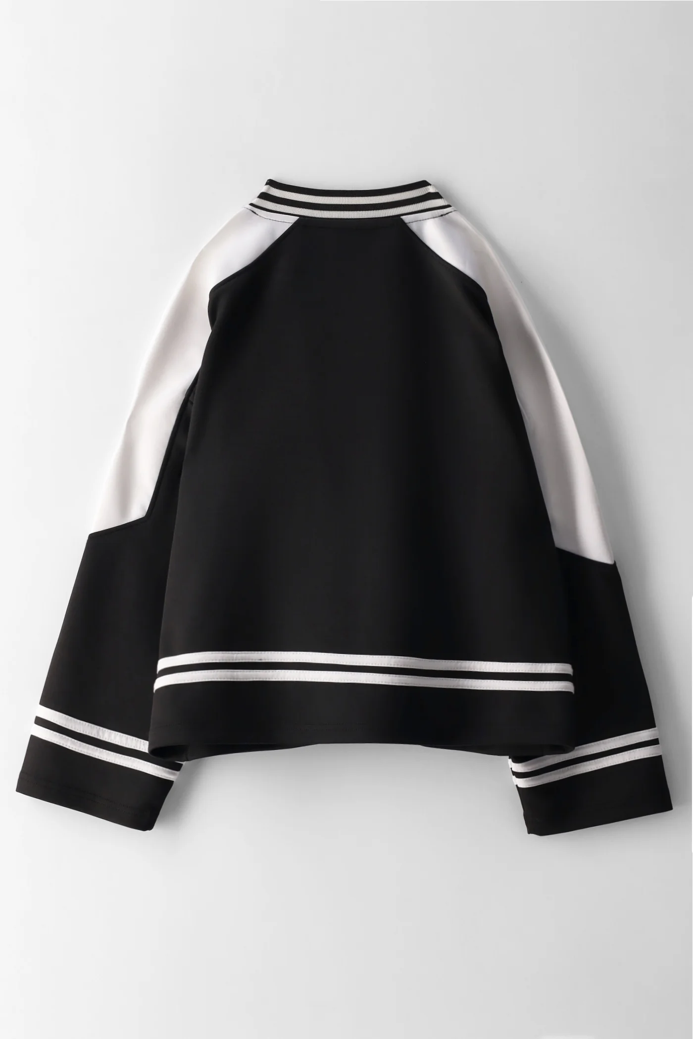 Girls Long Sleeve Logo Sports Look Jersey - Black/White - Image 2