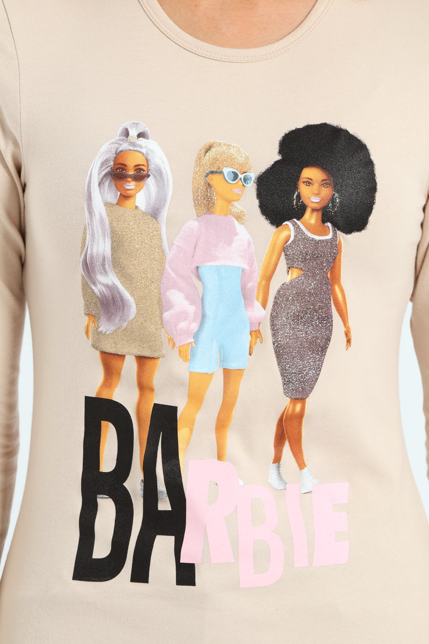 Girls Long Sleeve Tee - Stone - Image 2