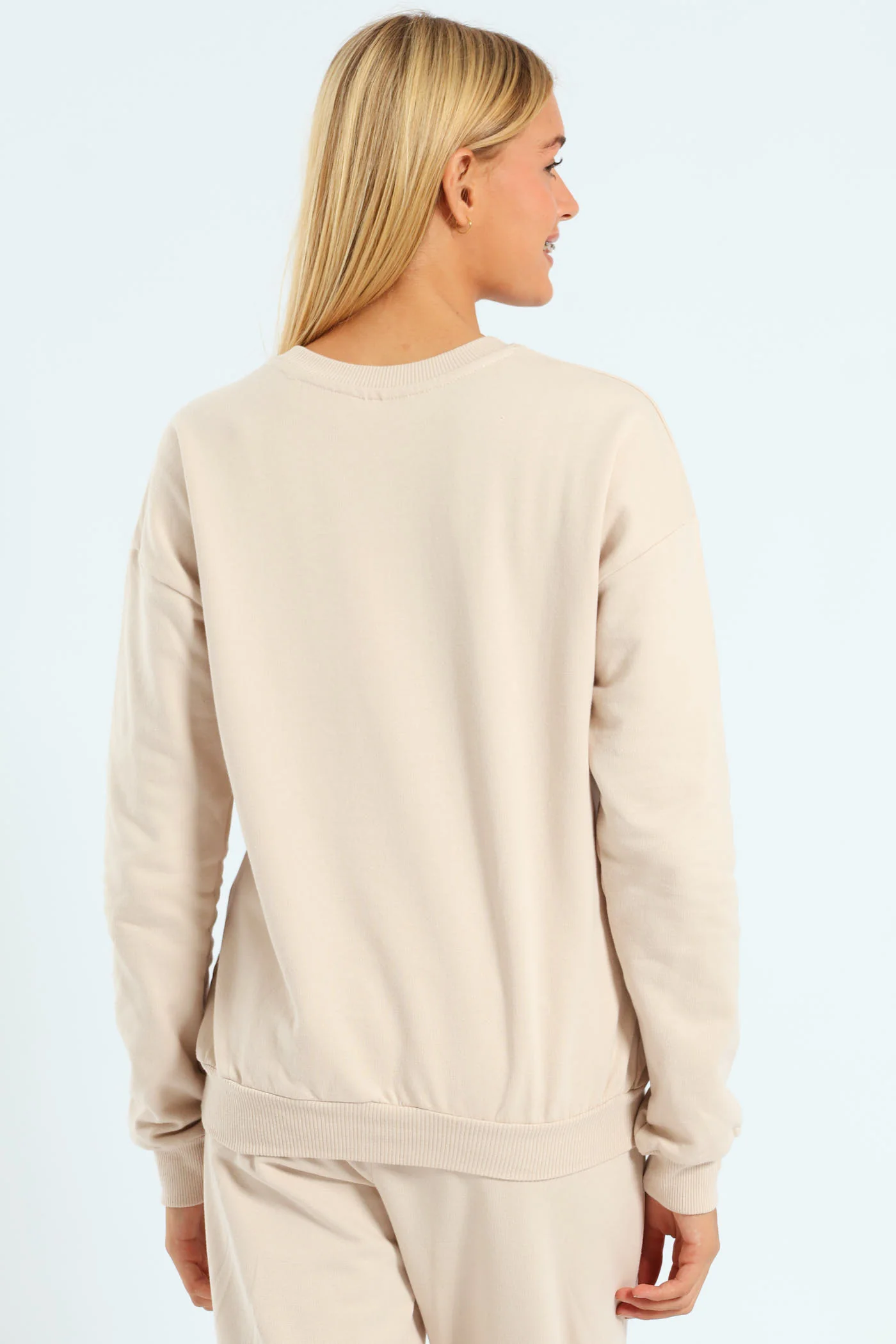 Girls Malibu Fleece Top - Stone - Image 3
