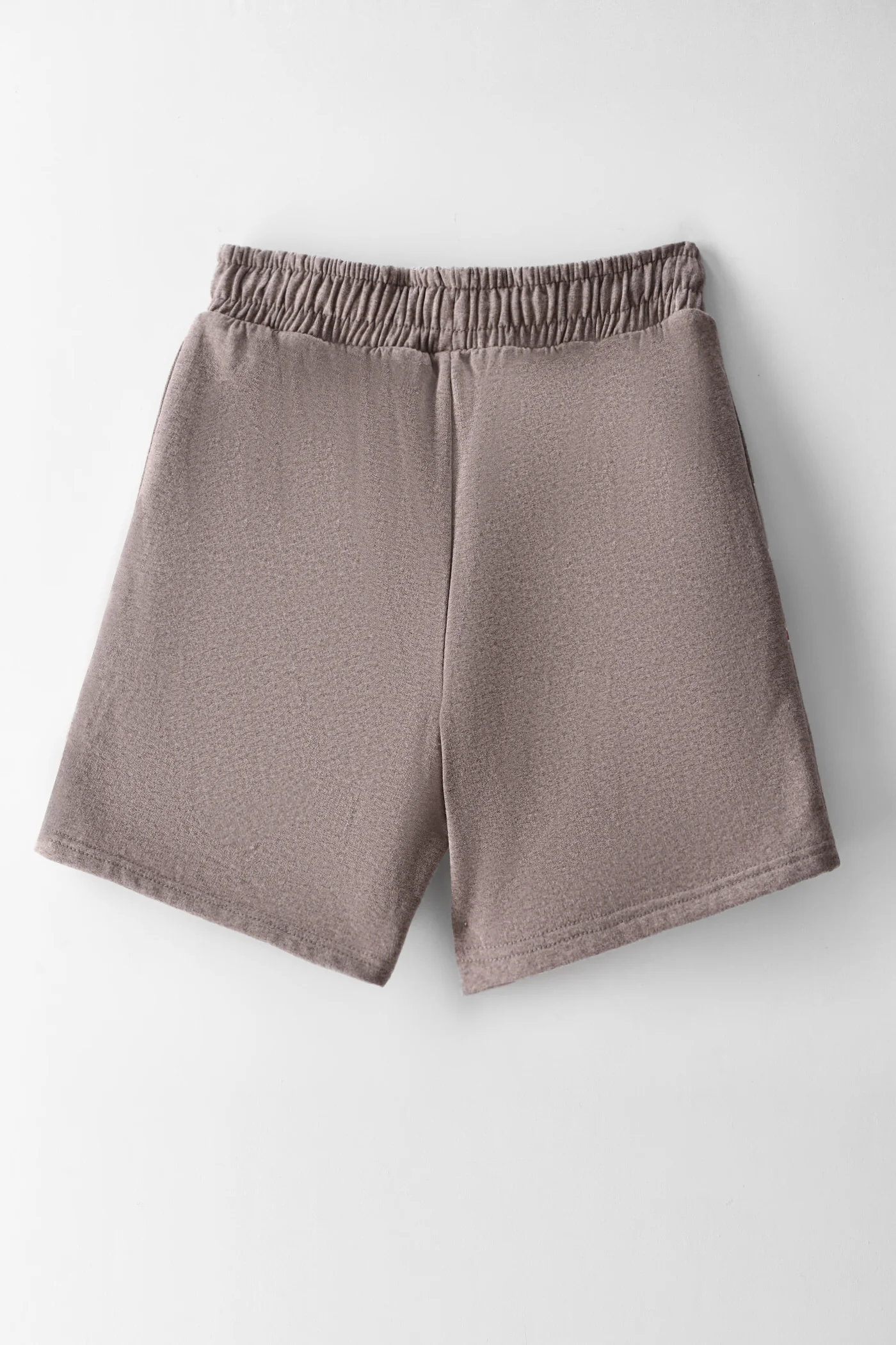Girls Melange Graphic Fleece Shorts - Brown - Image 2
