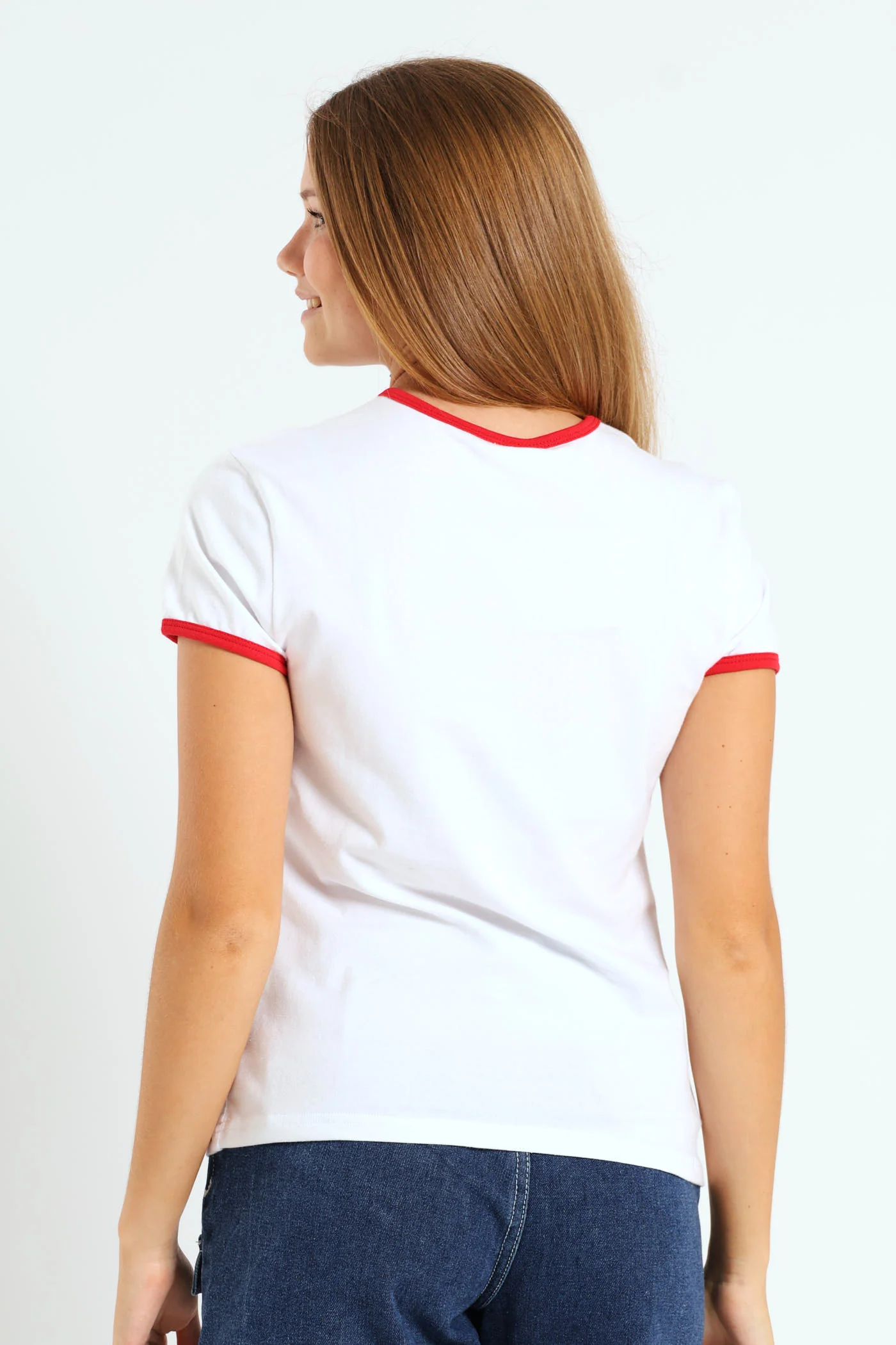 Girls Mickey Ringer Tee - White - Image 3