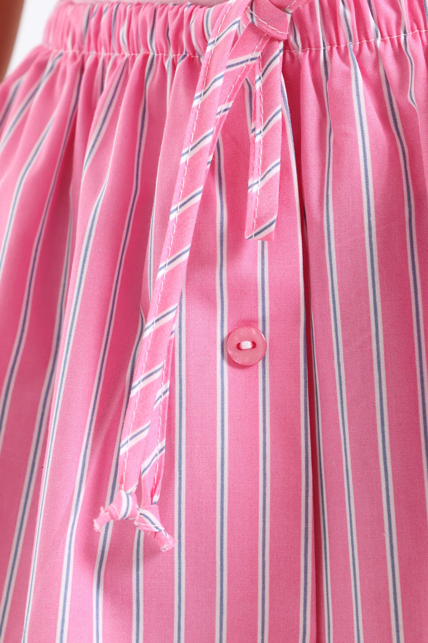 Girls Mickey Striped Mock Button Through Flare Skirt - Multi - Image 5