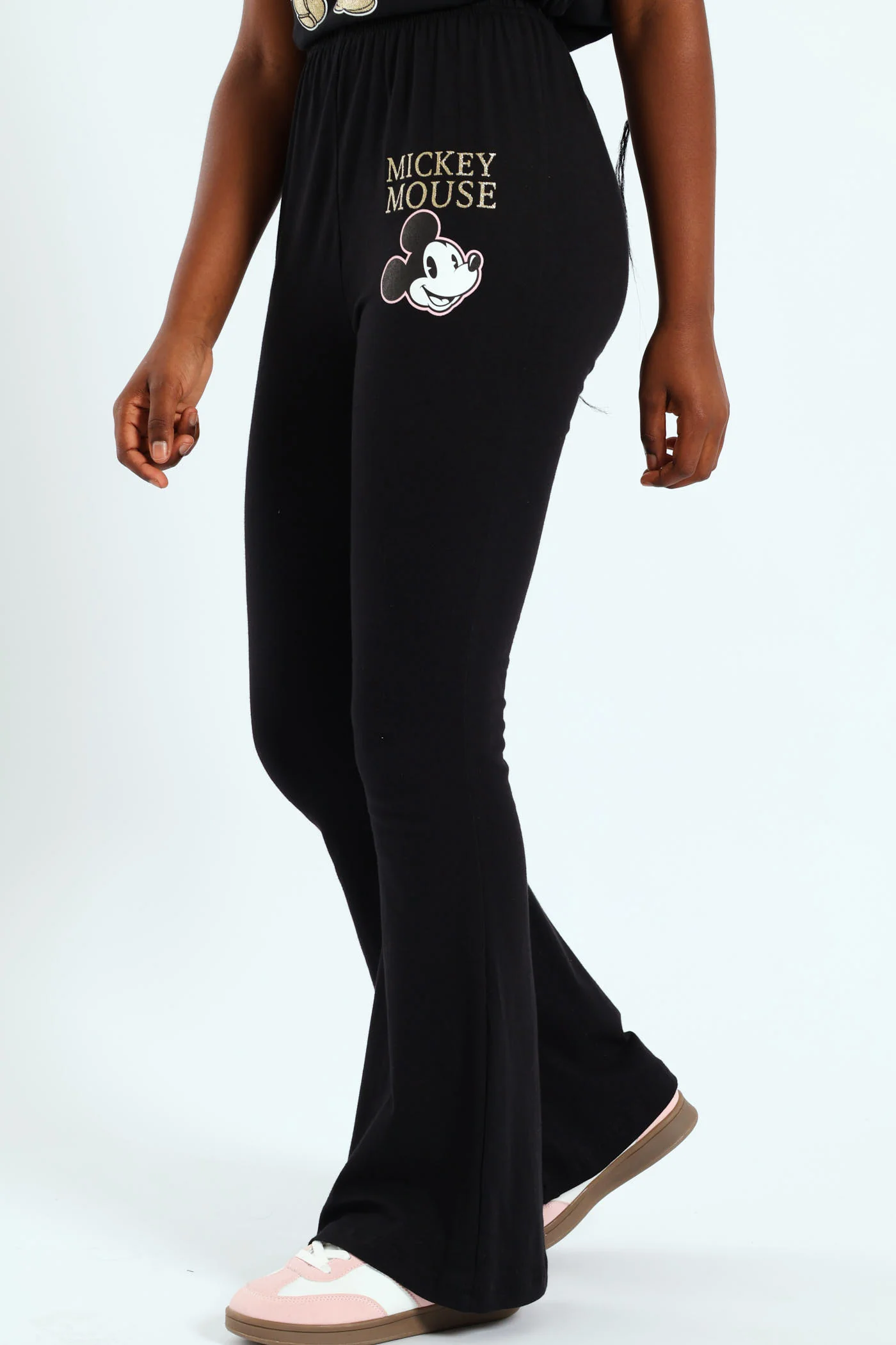 Girls Mickey Wide Leg Pant - Black - Image 4