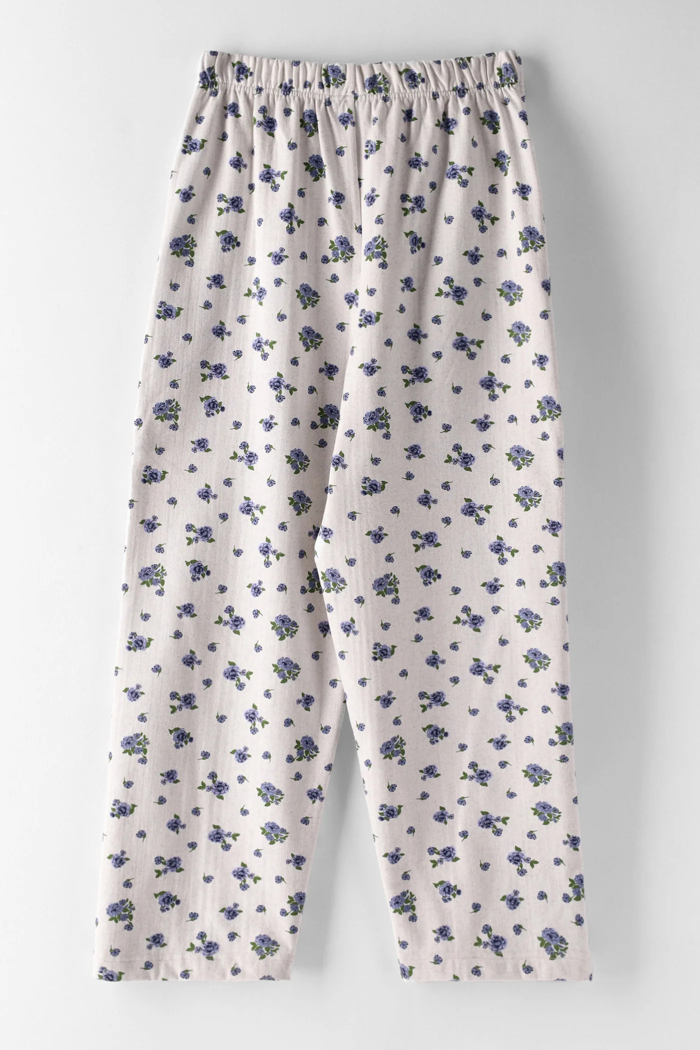 Girls Micro Floral Baggy Straight Leg Trackpant - Grey Melange - Image 2