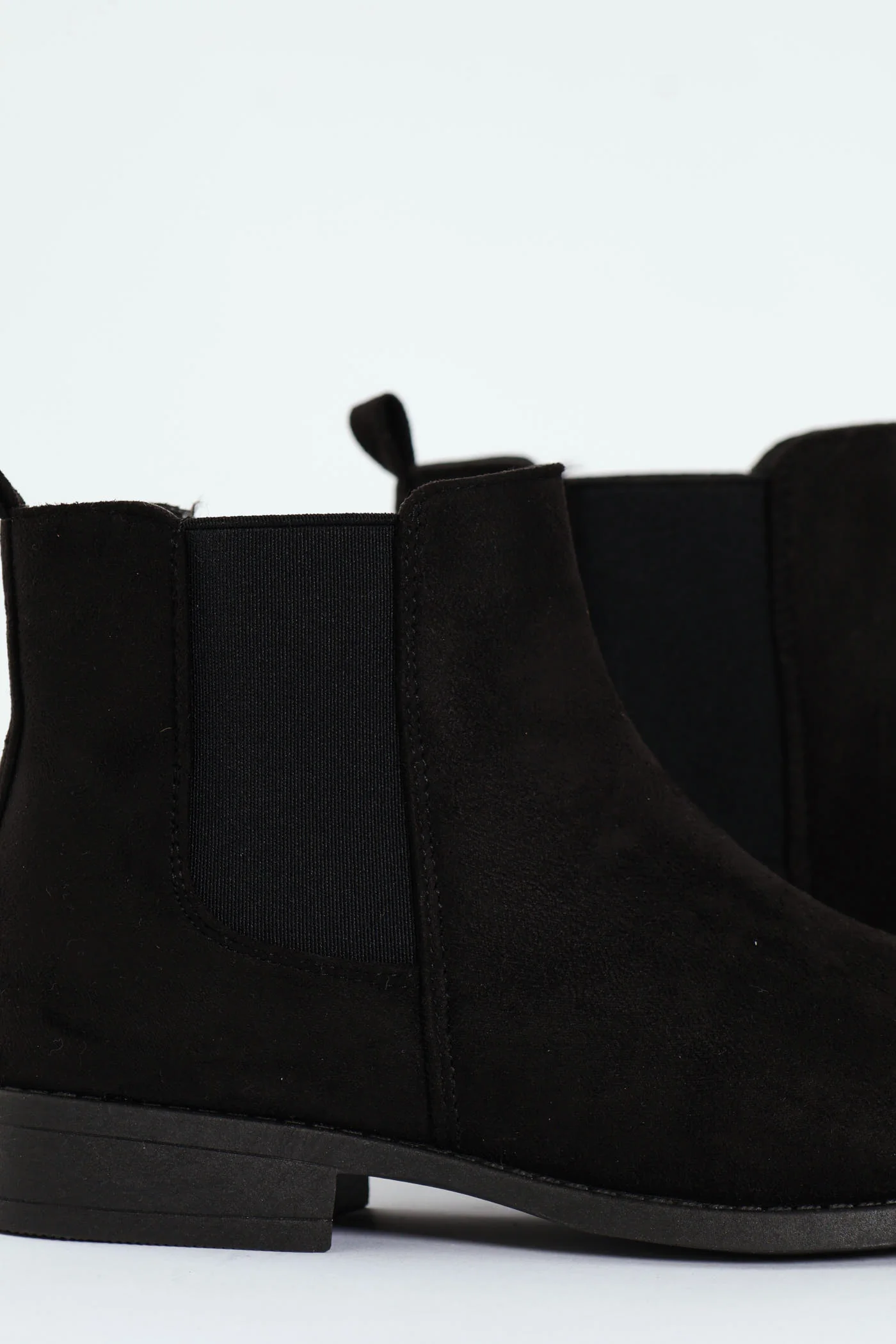 Girls Microsuede Chelsea Boot - Black - Image 2