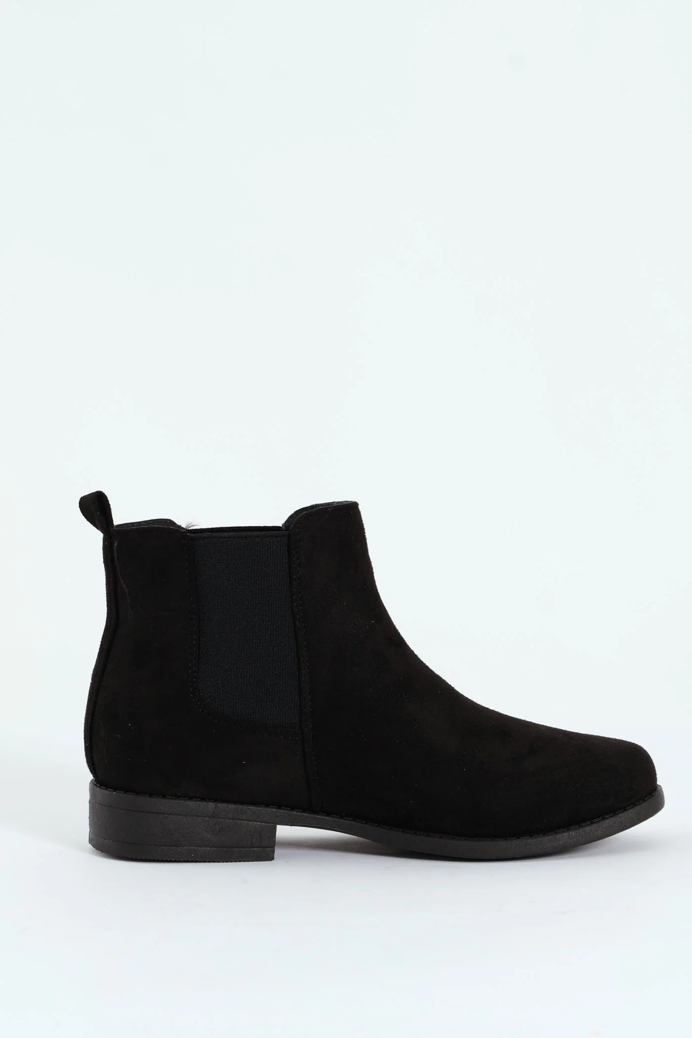 Girls Microsuede Chelsea Boot - Black - Image 3