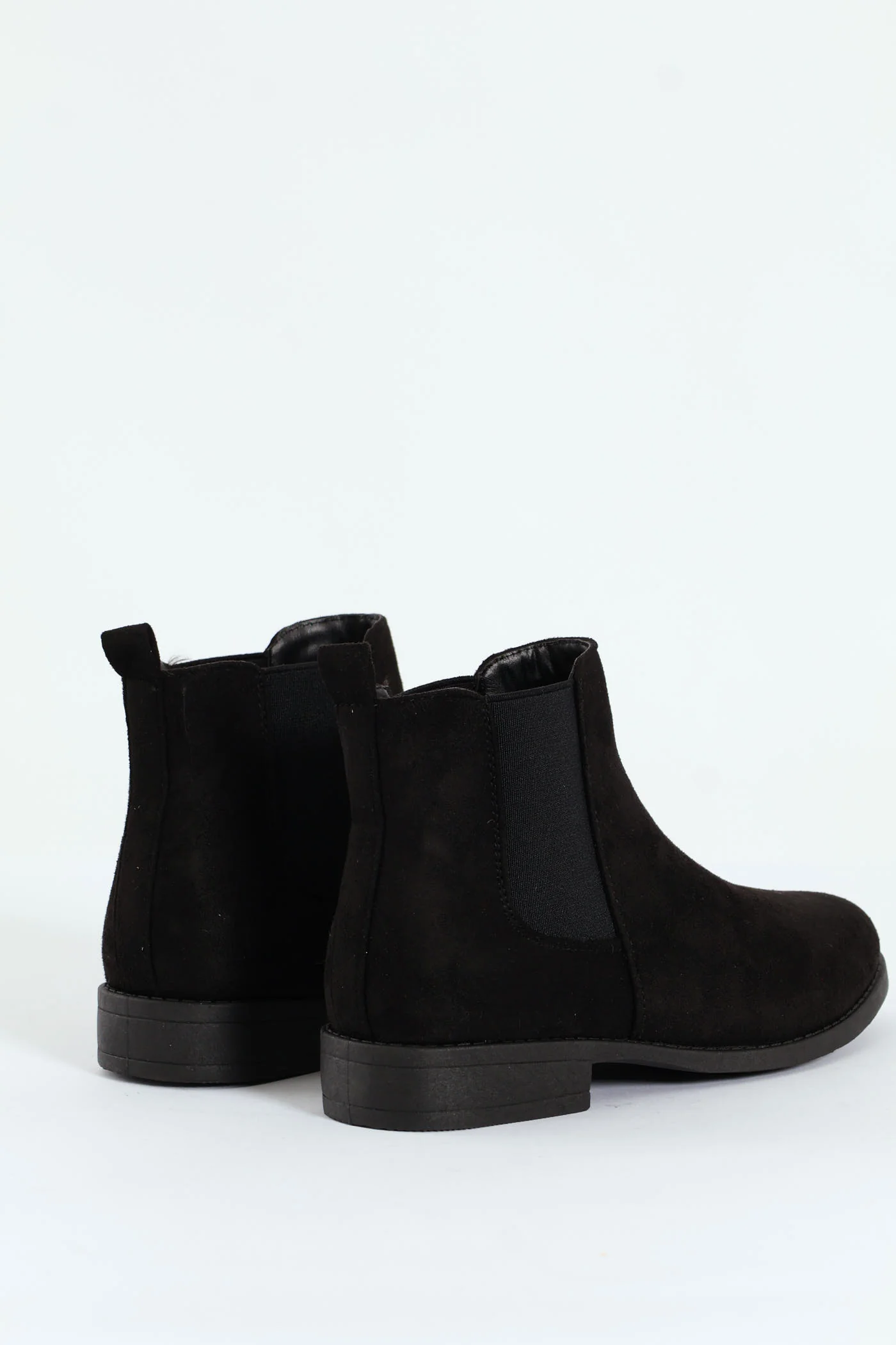 Girls Microsuede Chelsea Boot - Black - Image 4
